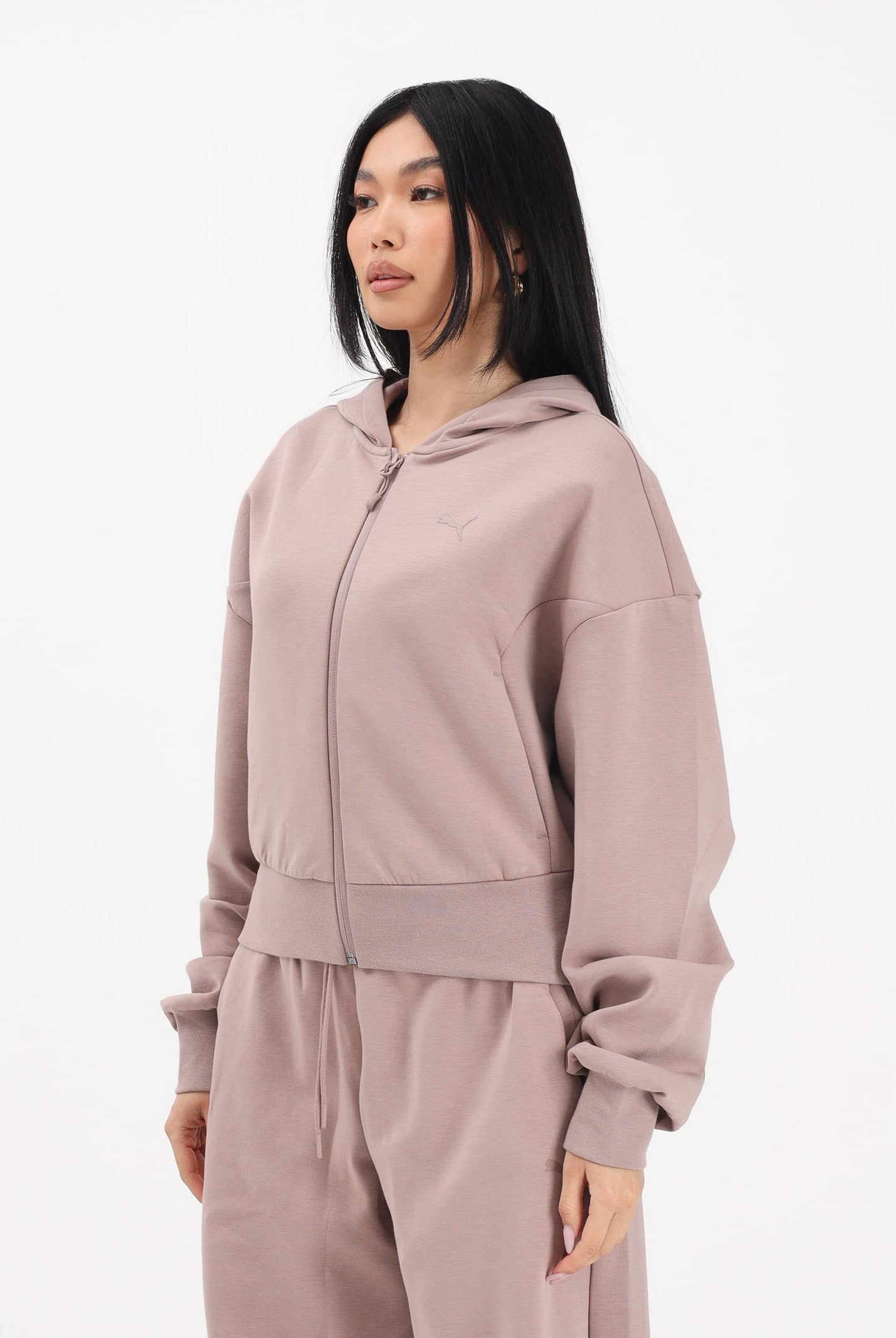 PUMA Felpa con zip leggera PUMATECH SENSE rosa da donna 634571 88 PUMA