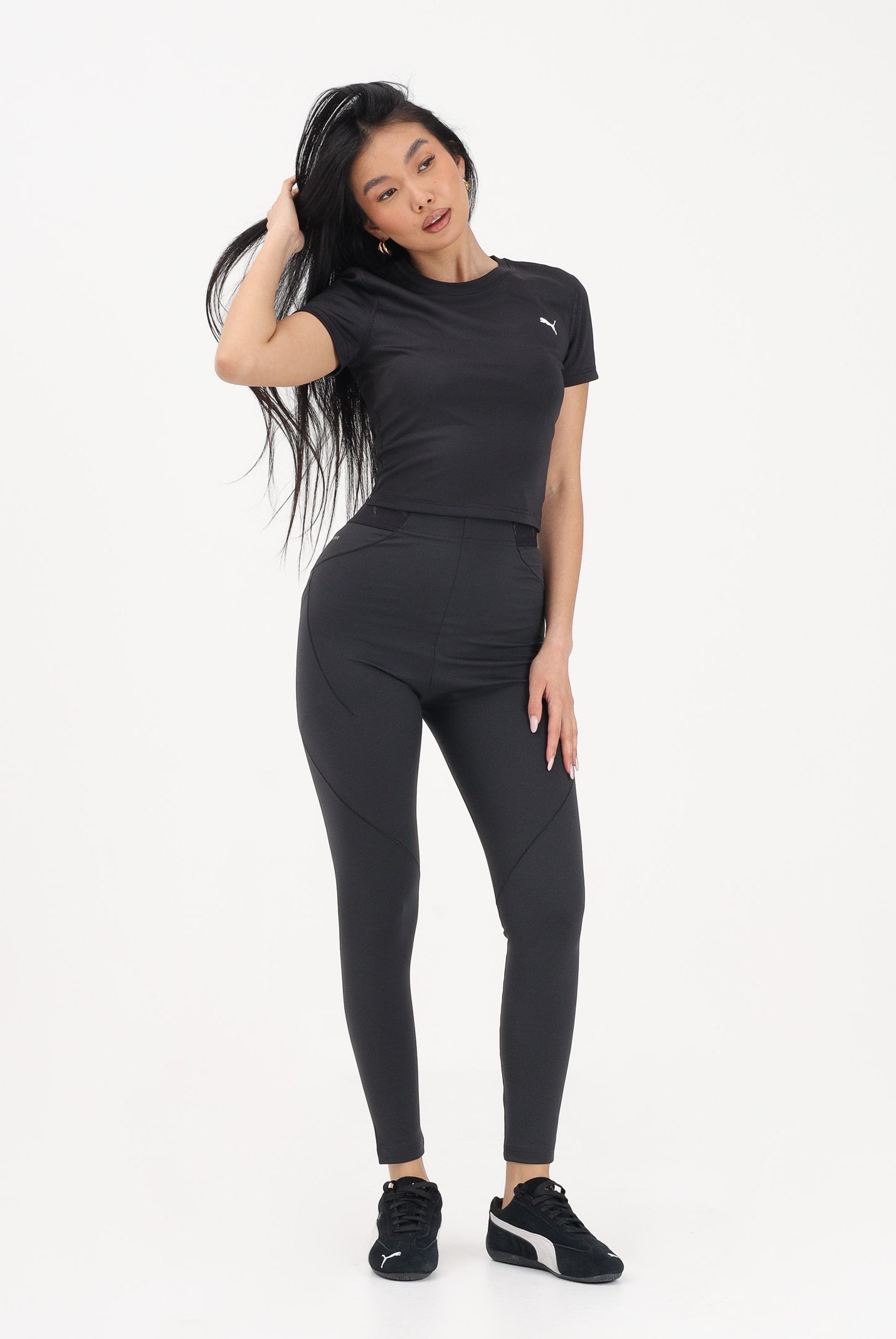 PUMA Leggings sportivo PUMATECH SENSE CLOUDSPUN nero da donna 634574 01 PUMA