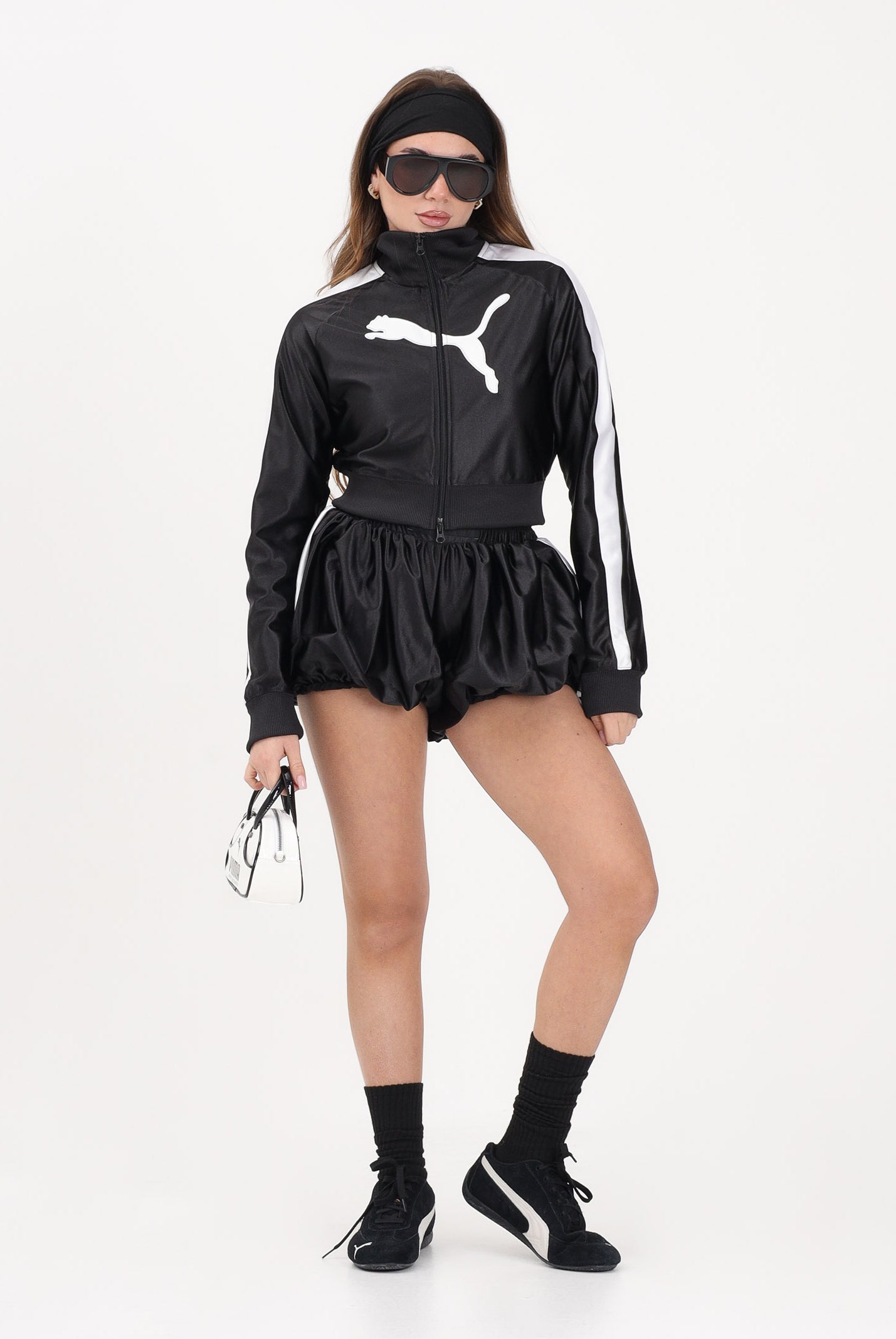 PUMA Felpa con zip FUTURE.PUMA.ARCHIVE T7 nera da donna 634592 01 PUMA