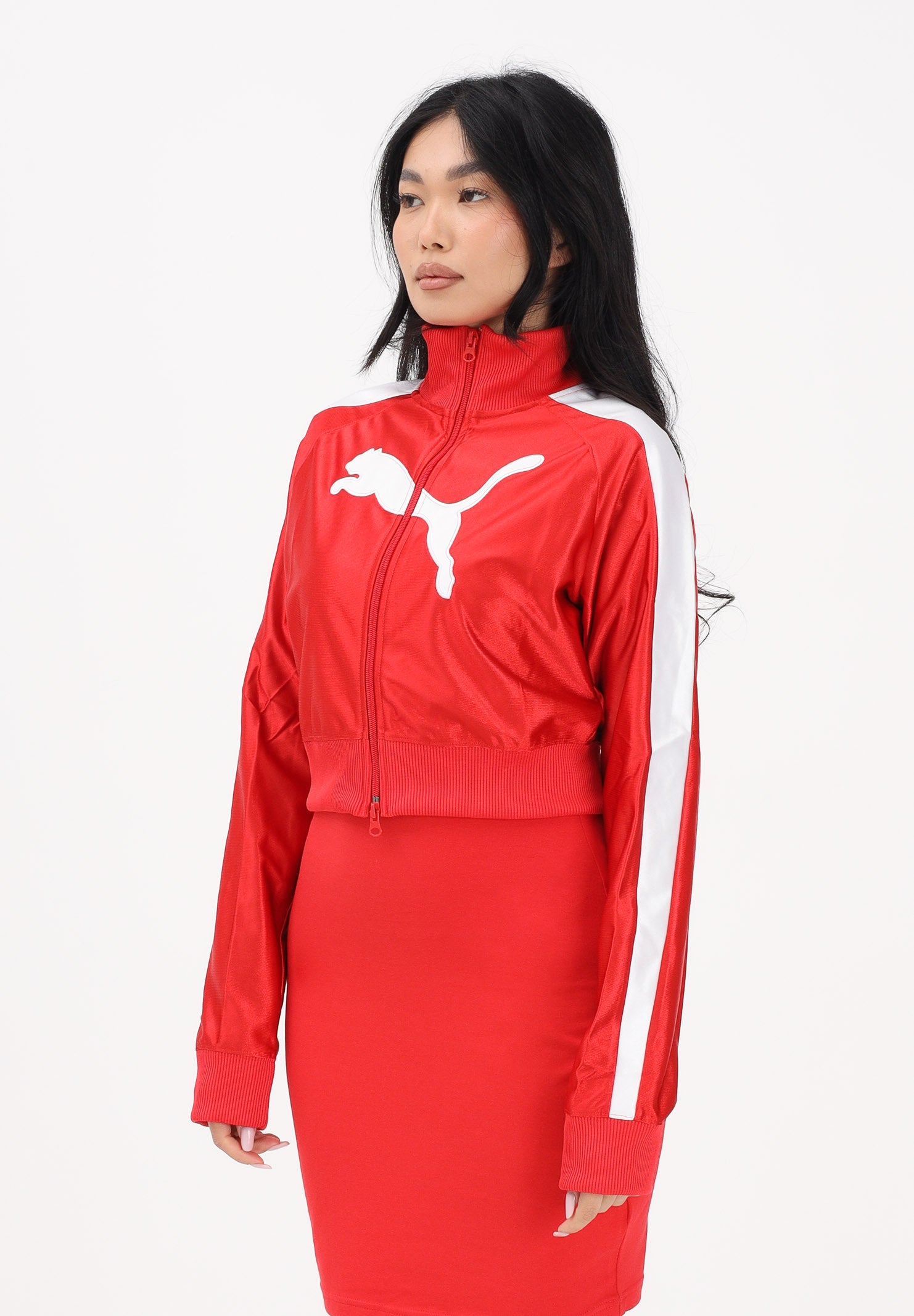 PUMA Felpa con zip FUTURE.PUMA.ARCHIVE T7 rossa da donna 634592 11 PUMA
