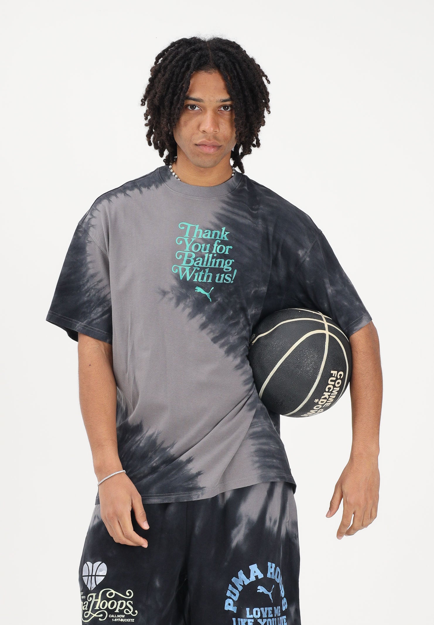 PUMA T-shirt a manica corta What The Fun grigia da uomo 635002 01 PUMA
