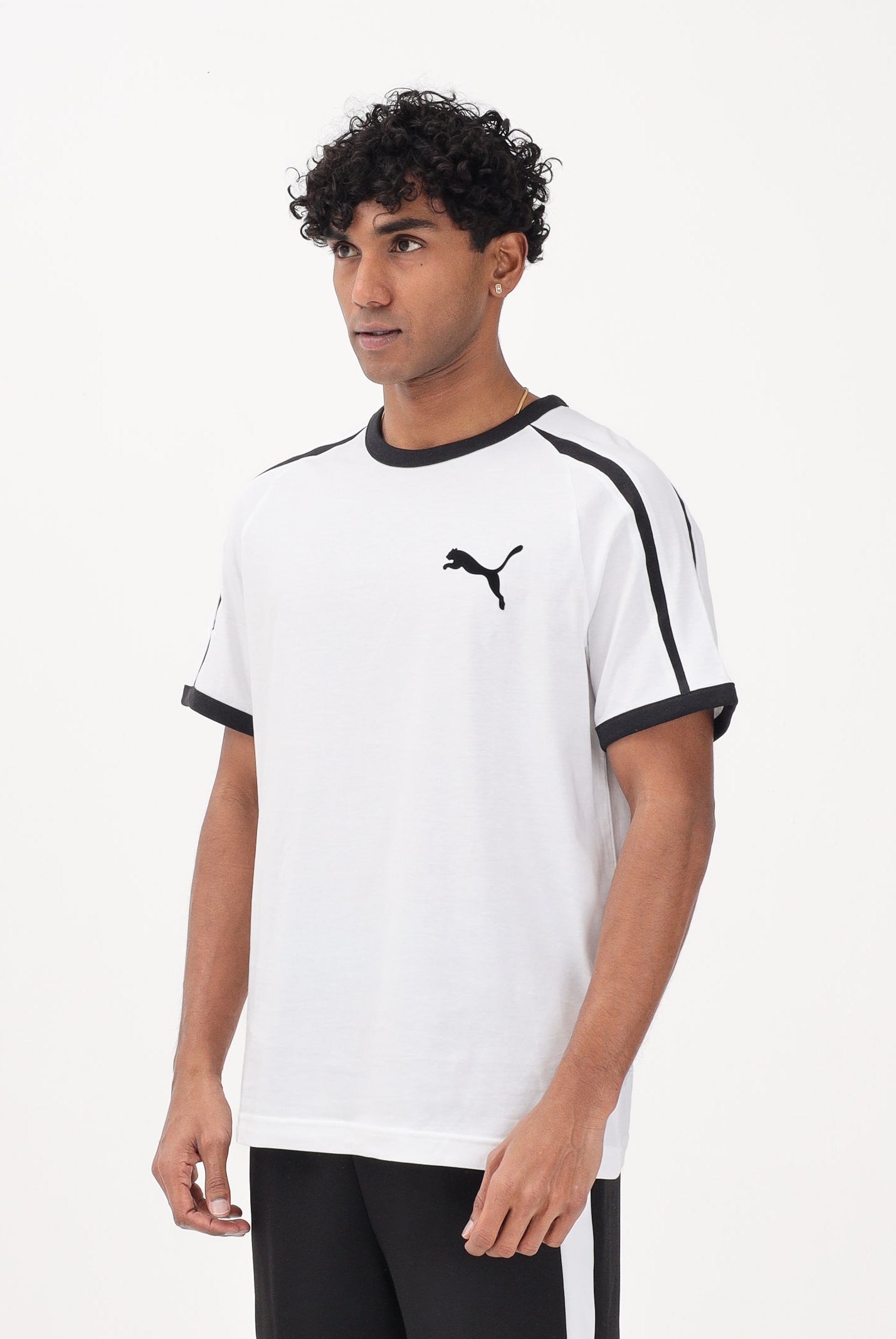 PUMA T-shirt a manica corta T7 Big Cat bianca da uomo 635242 02 PUMA