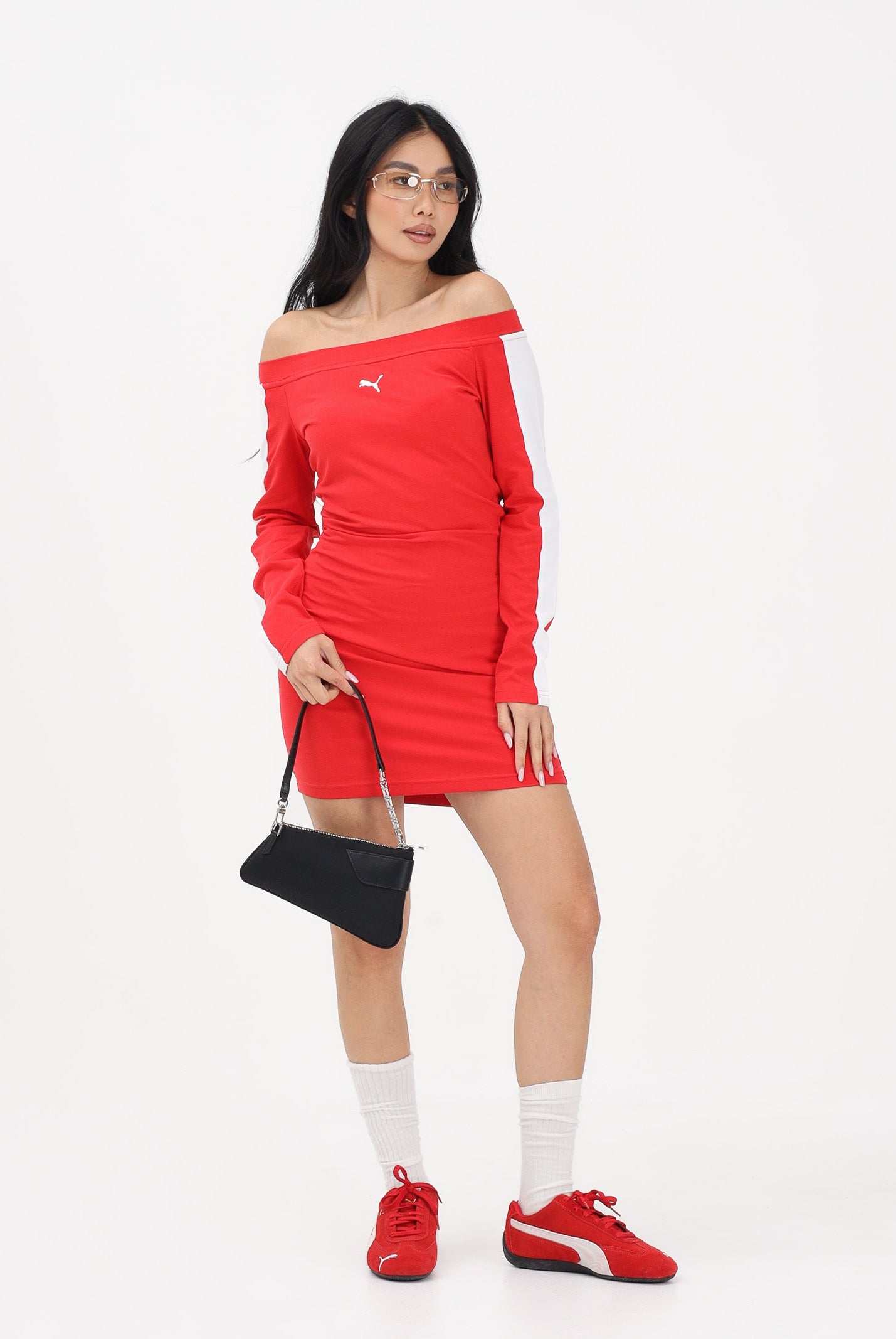 PUMA Abito corto T7 rosso da donna 635383 11 PUMA