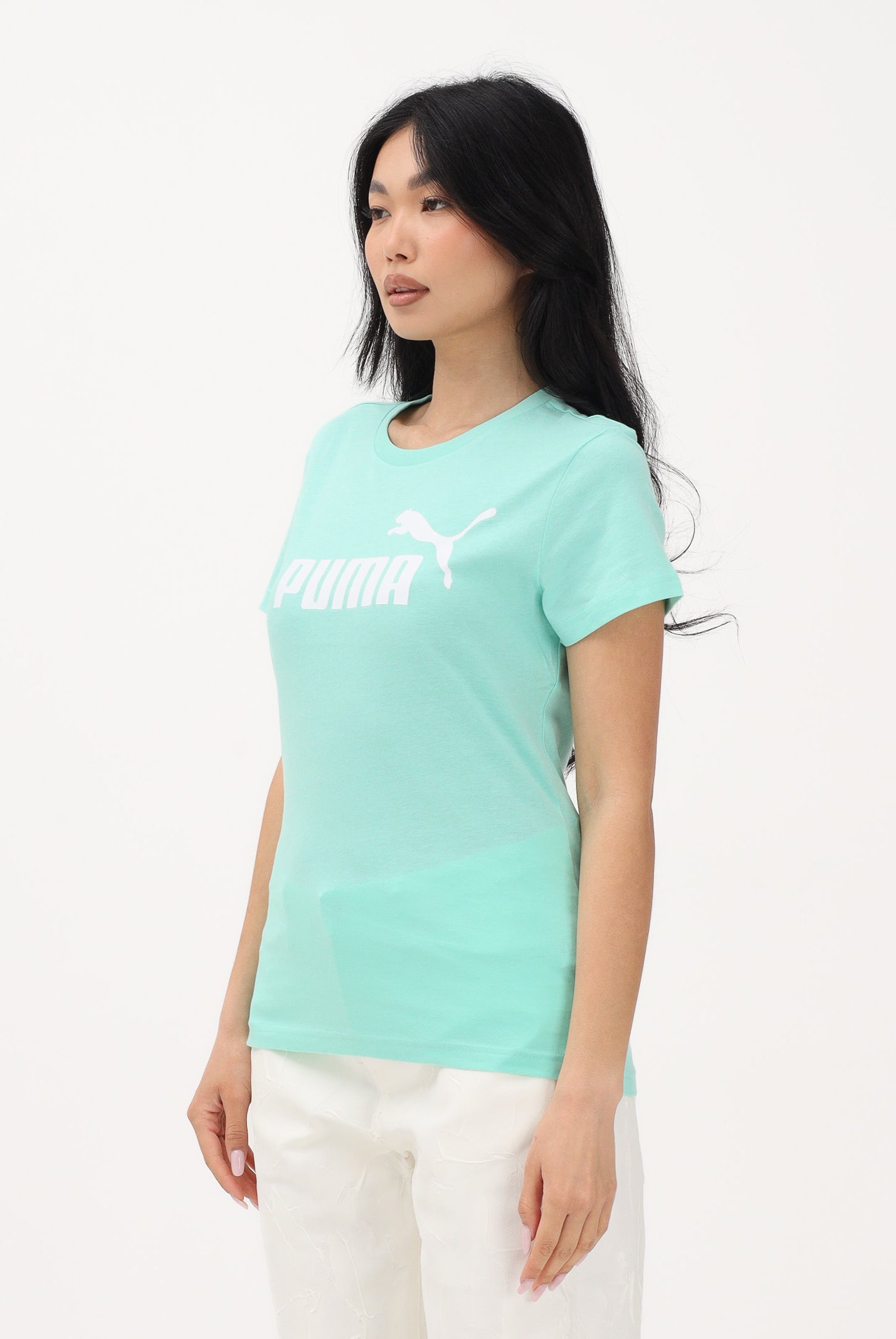 PUMA T-shirt a manica corta ESS N. 1 turchese da donna 682371 44 PUMA