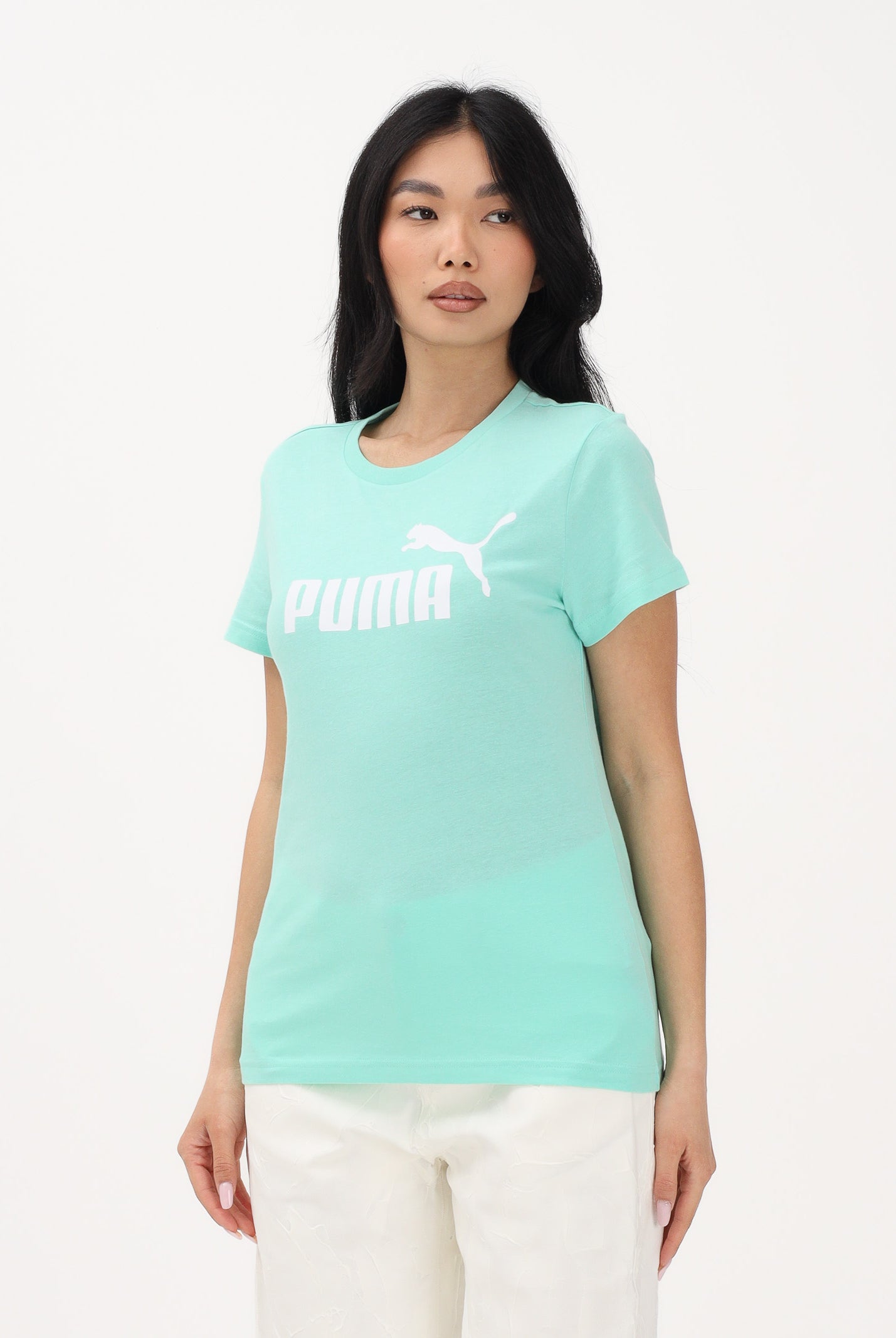 PUMA T-shirt a manica corta ESS N. 1 turchese da donna 682371 44 PUMA