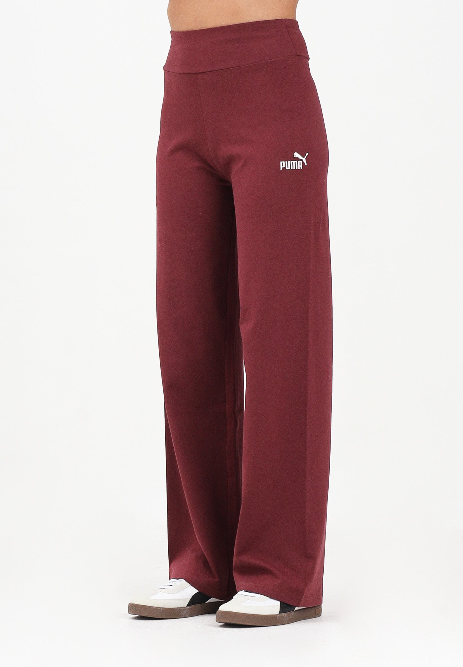 PUMA Pantalone sportivo ESS N. 1 bordeaux da donna con logo 682429 96 PUMA