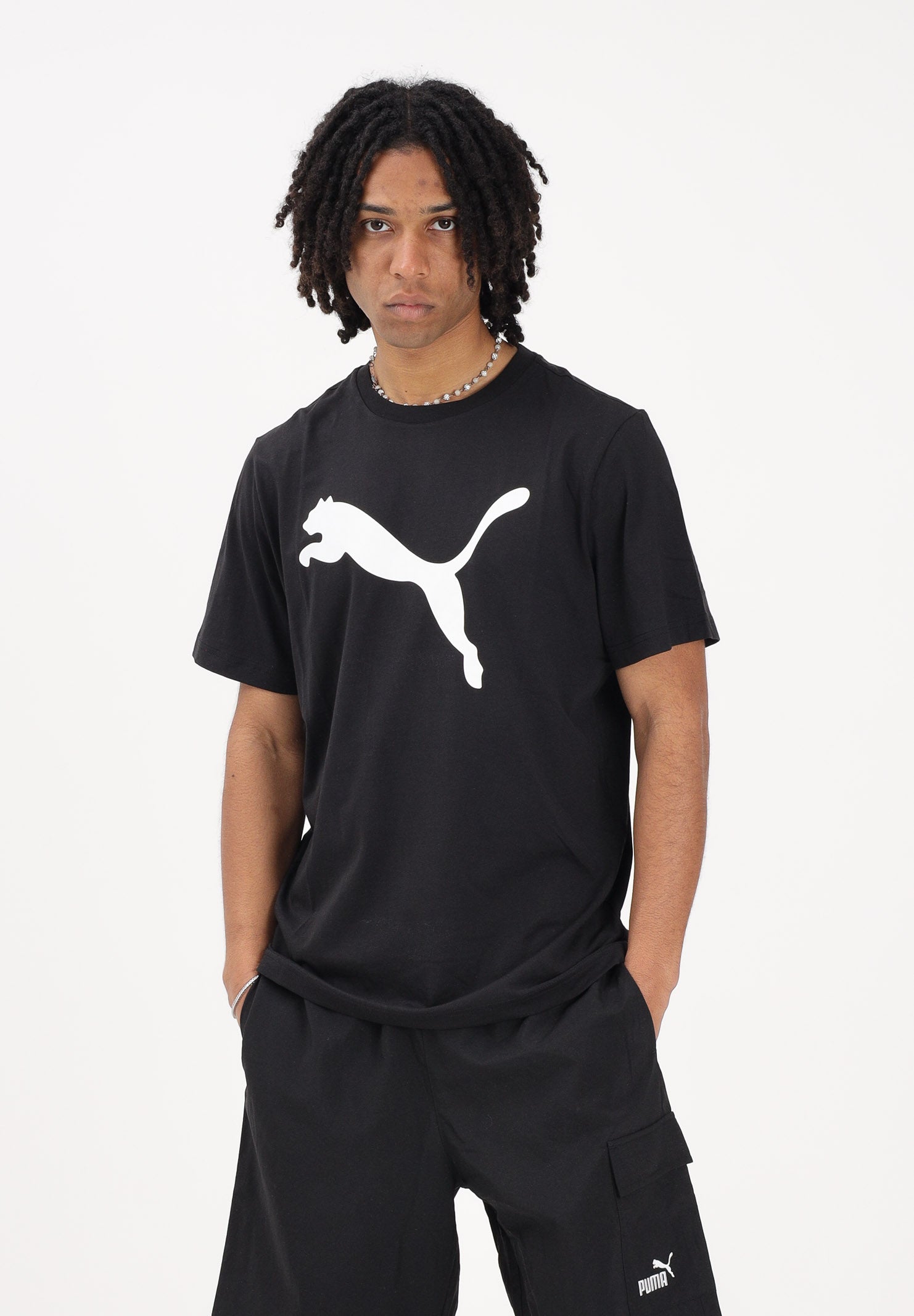 PUMA T-shirt a manica corta Ess nera da uomo 682536 01 PUMA