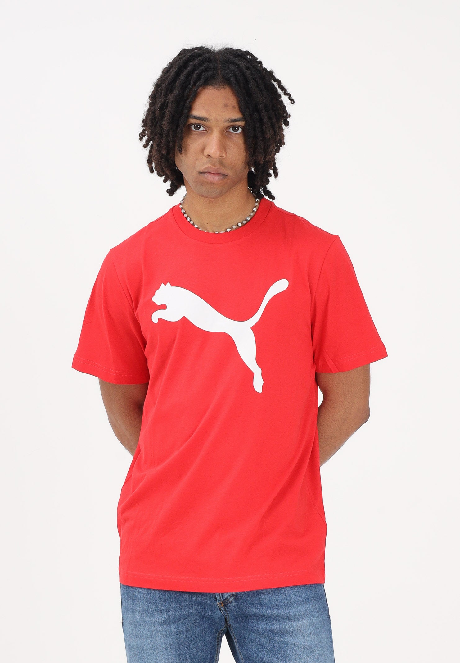 PUMA T-shirt a manica corta Ess rossa da uomo 682536 11 PUMA
