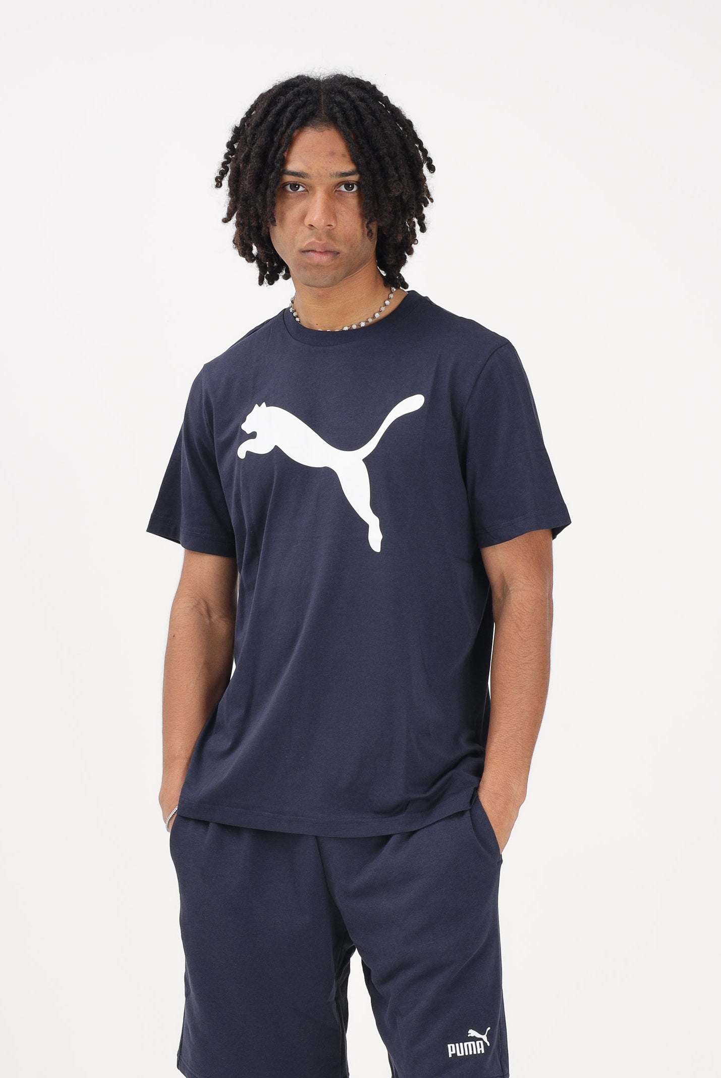 PUMA T-shirt a manica corta Ess blu da uomo 682536 16 PUMA