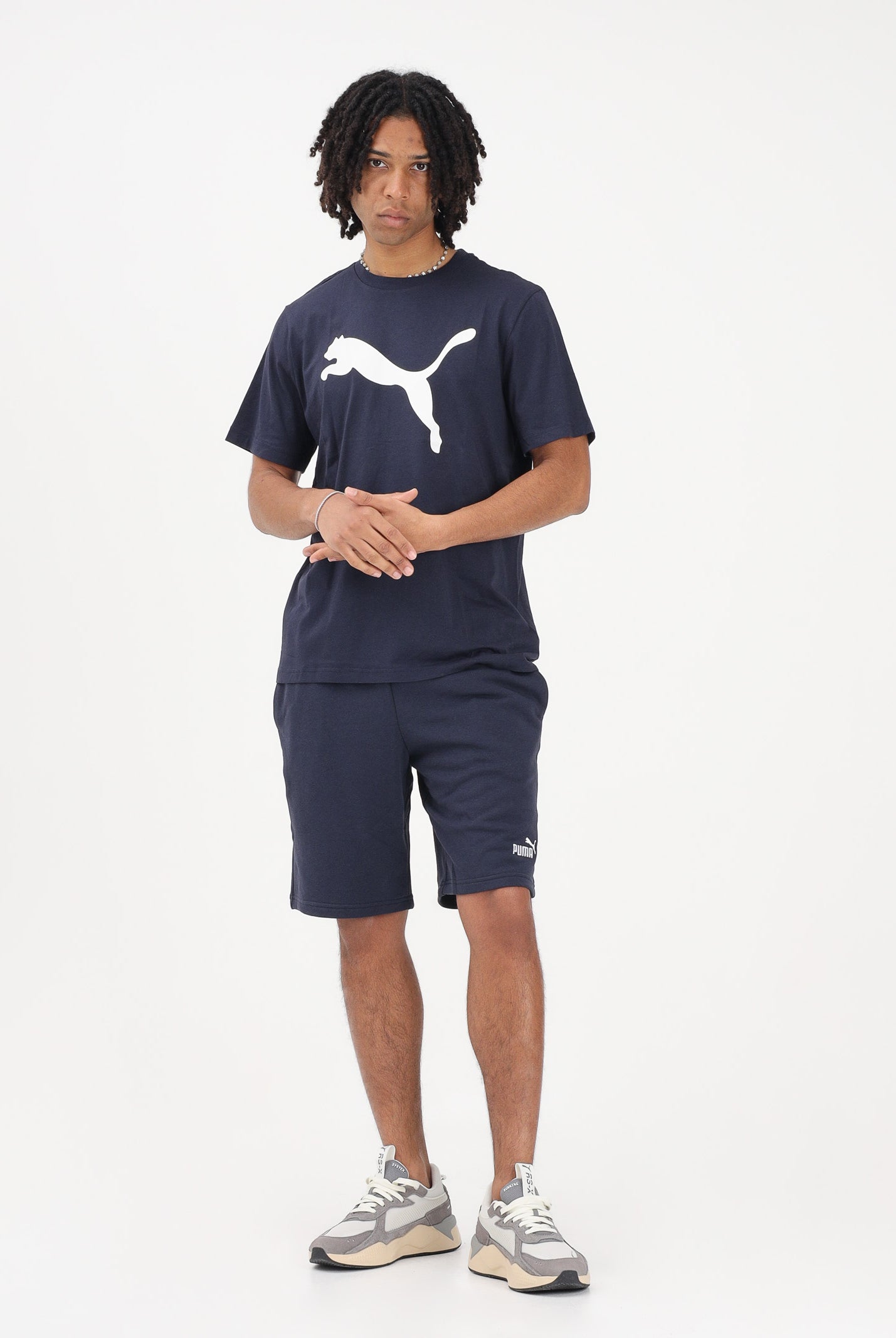 PUMA T-shirt a manica corta Ess blu da uomo 682536 16 PUMA