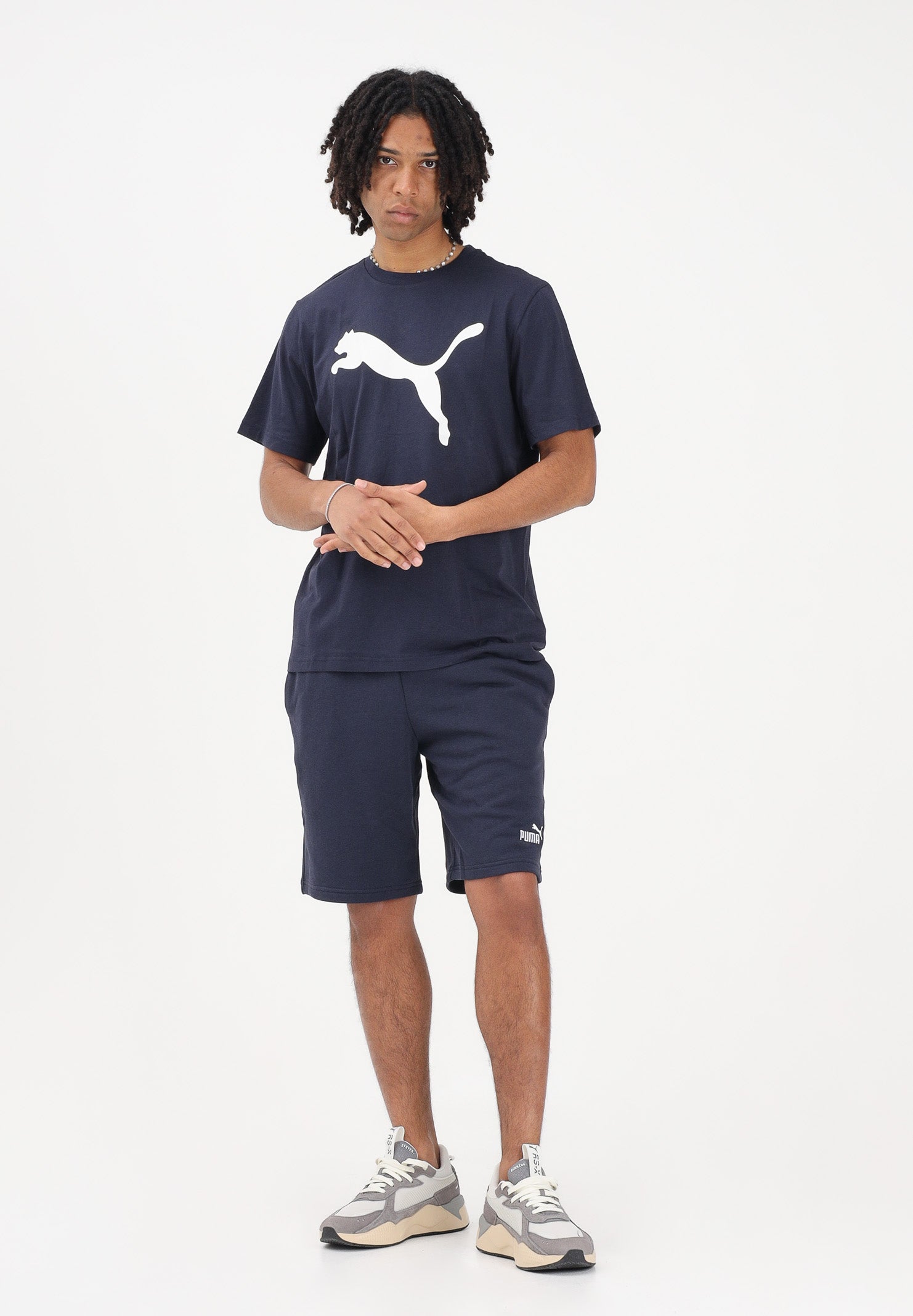 PUMA T-shirt a manica corta Ess blu da uomo 682536 16 PUMA