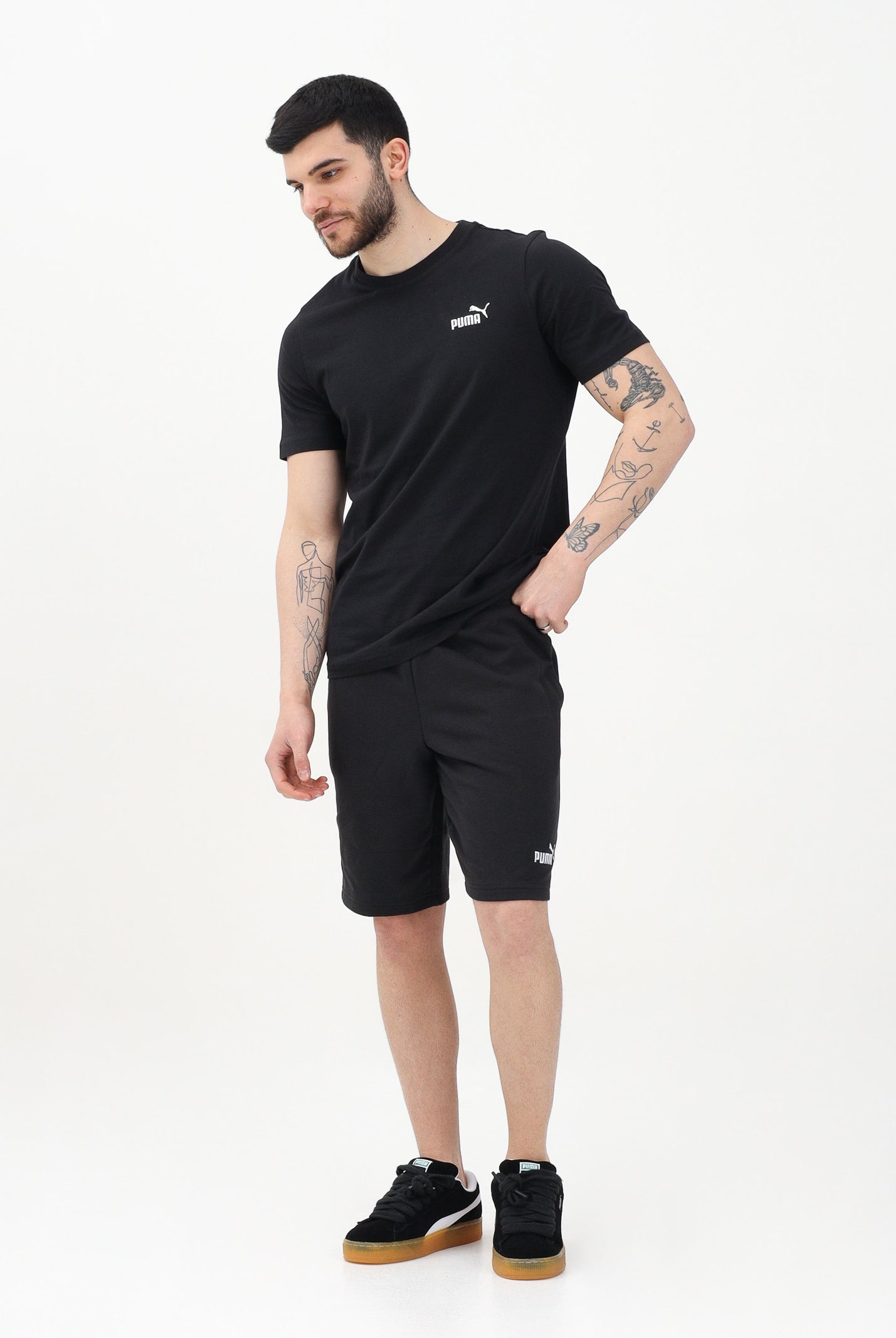 PUMA Pantalone sportivo Essentials No. 1 Logo 10" nero da uomo 682594 01 PUMA