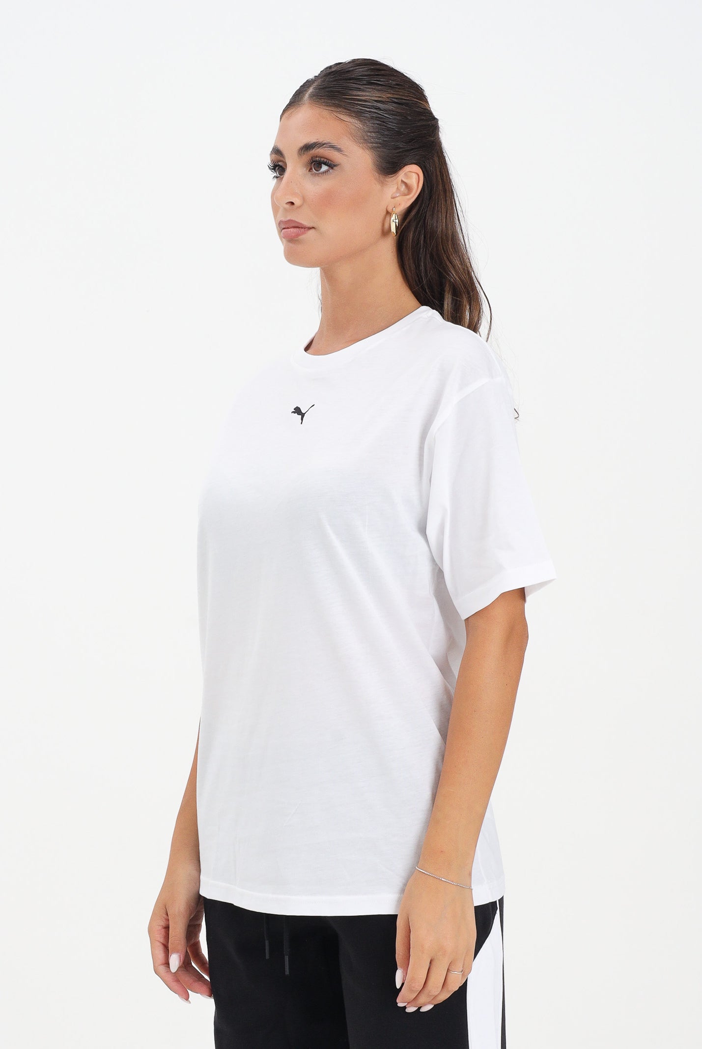 PUMA T-shirt a manica corta ESS Relaxed bianca da donna 684971 02 PUMA