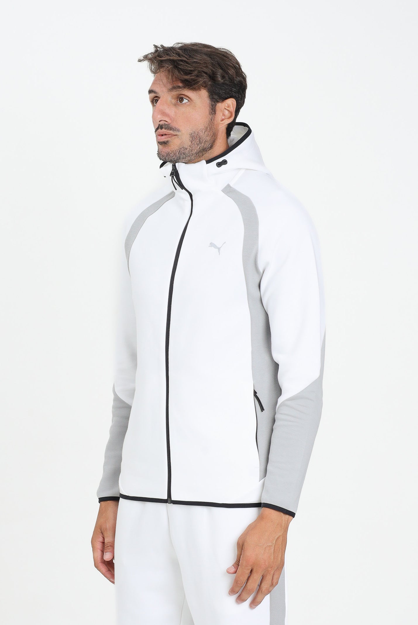 PUMA Felpa con zip Evostripe bianca da uomo 688231 02 PUMA