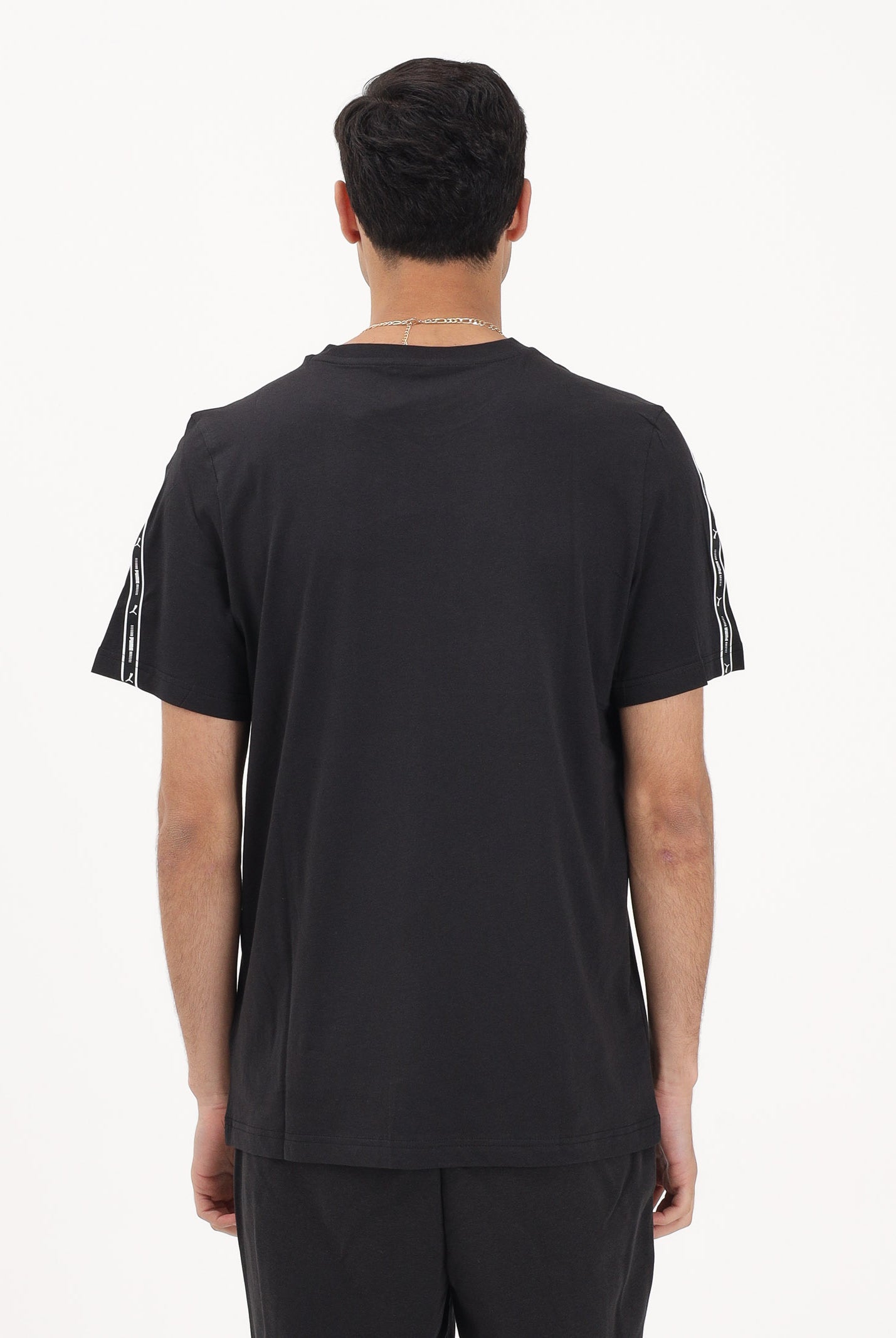 PUMA T-shirt a manica corta Essentials Tape nera da uomo 691693 01 PUMA