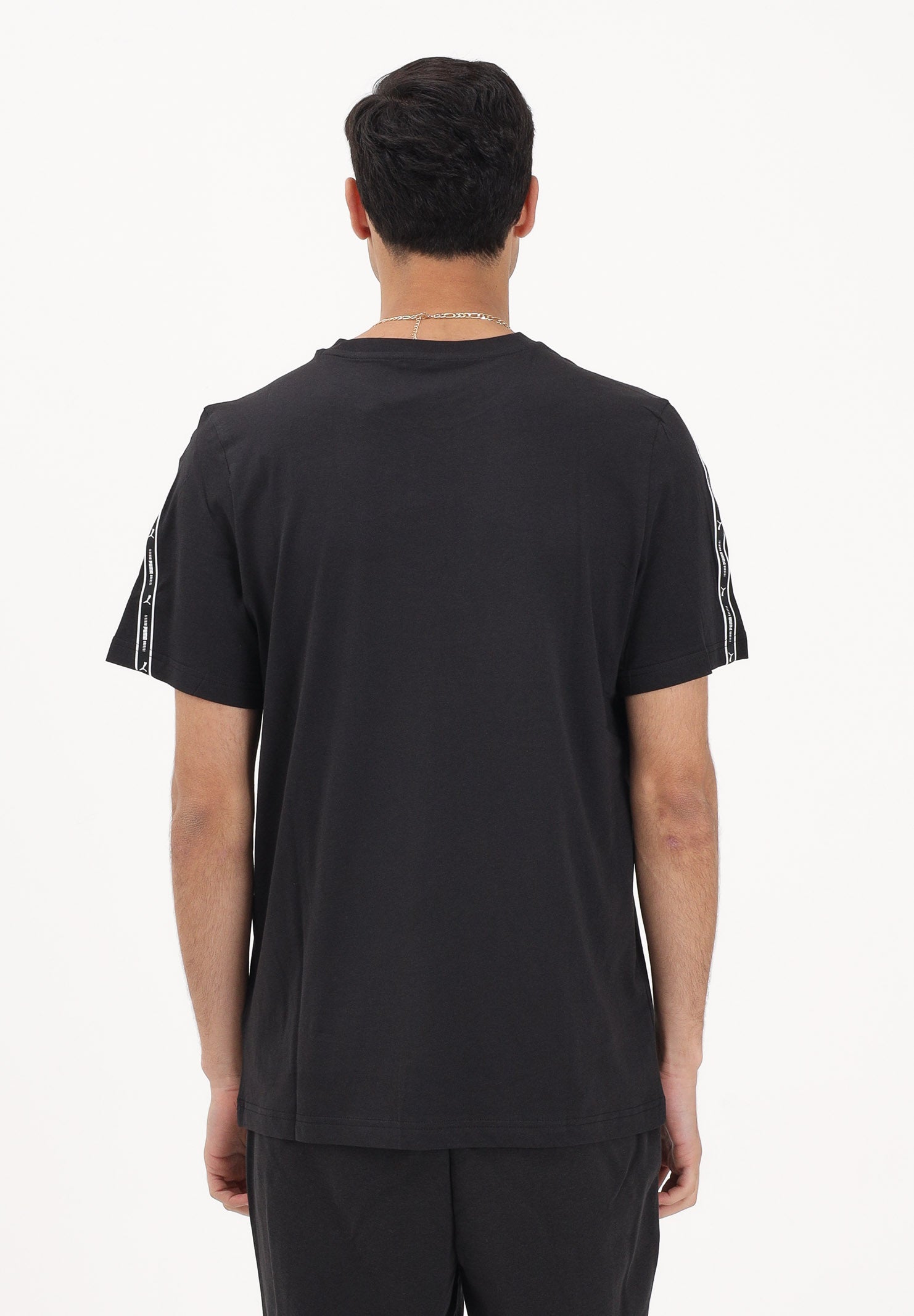 PUMA T-shirt a manica corta Essentials Tape nera da uomo 691693 01 PUMA