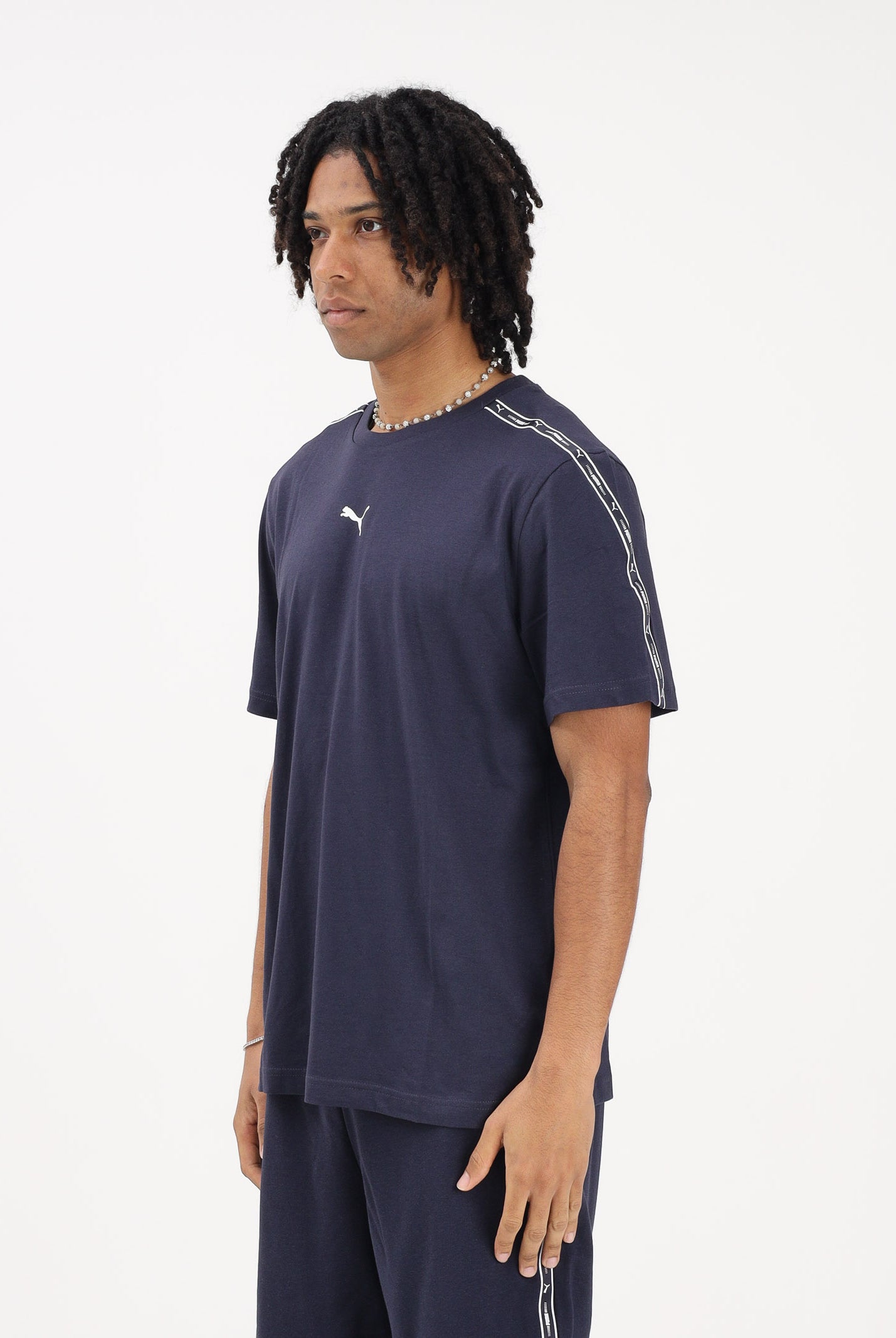 PUMA T-shirt a manica corta Essentials Tape blu da uomo 691693 16 PUMA