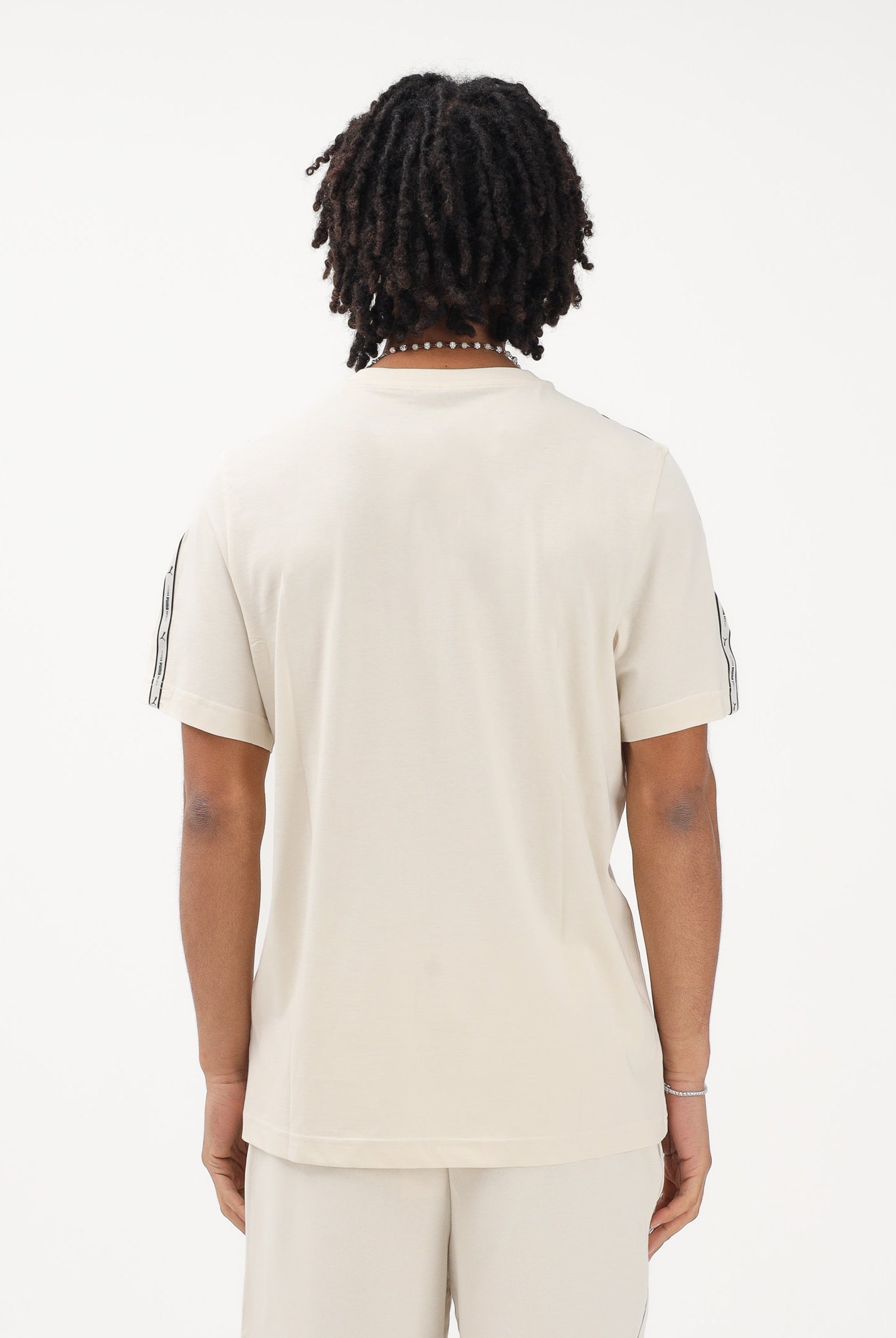 PUMA T-shirt a manica corta Essentials Tape panna da uomo 691693 87 PUMA