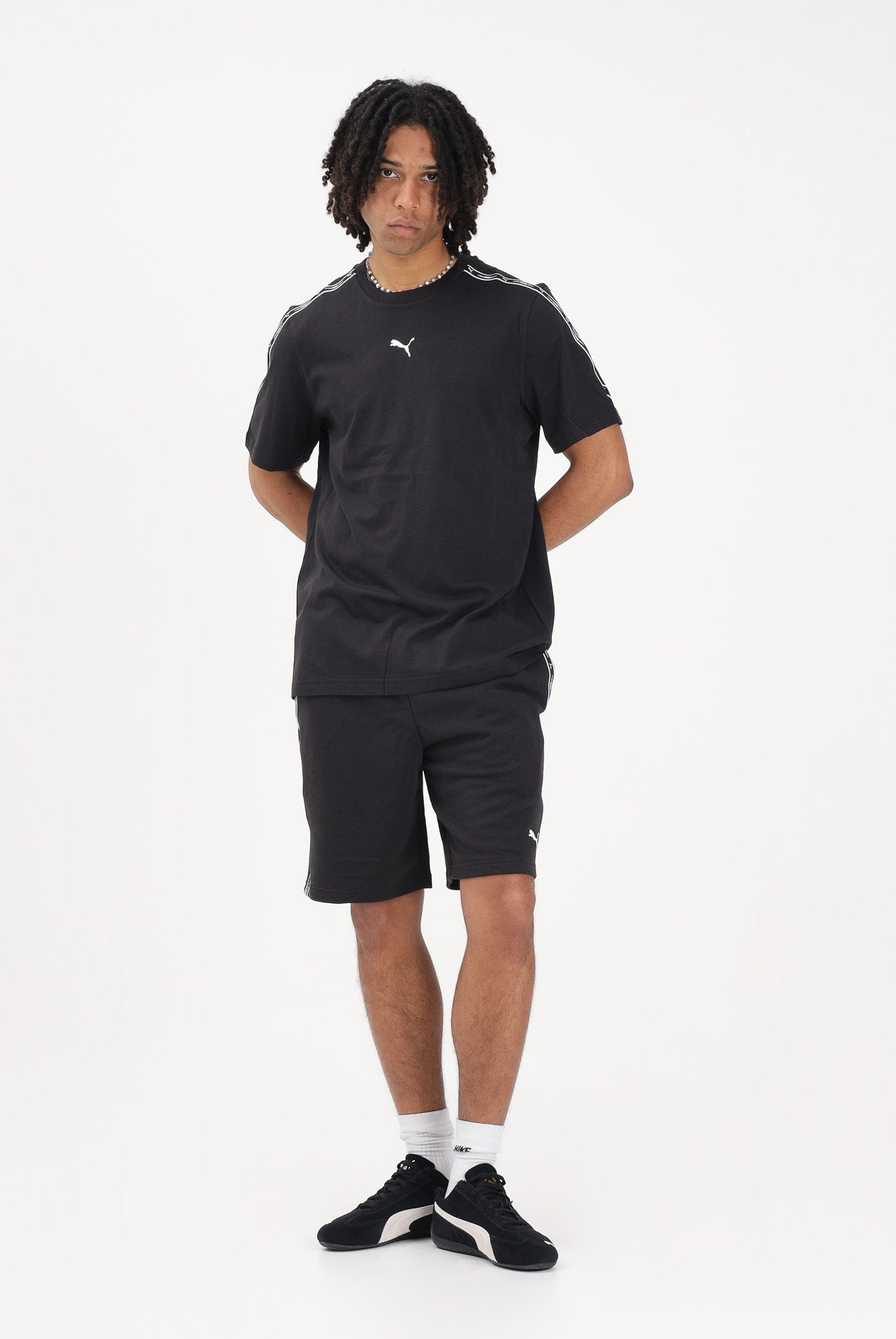 PUMA Shorts sportivo Essentials Tape nero da uomo 691696 01 PUMA