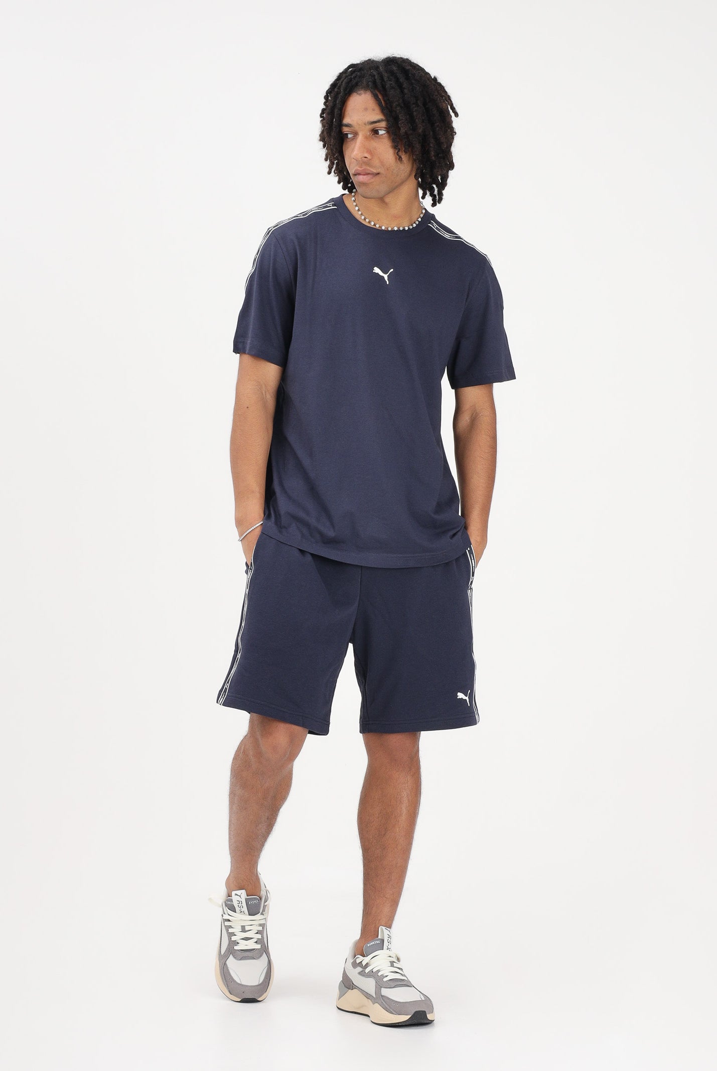 PUMA Shorts sportivo Essentials Tape blu da uomo 691696 16 PUMA