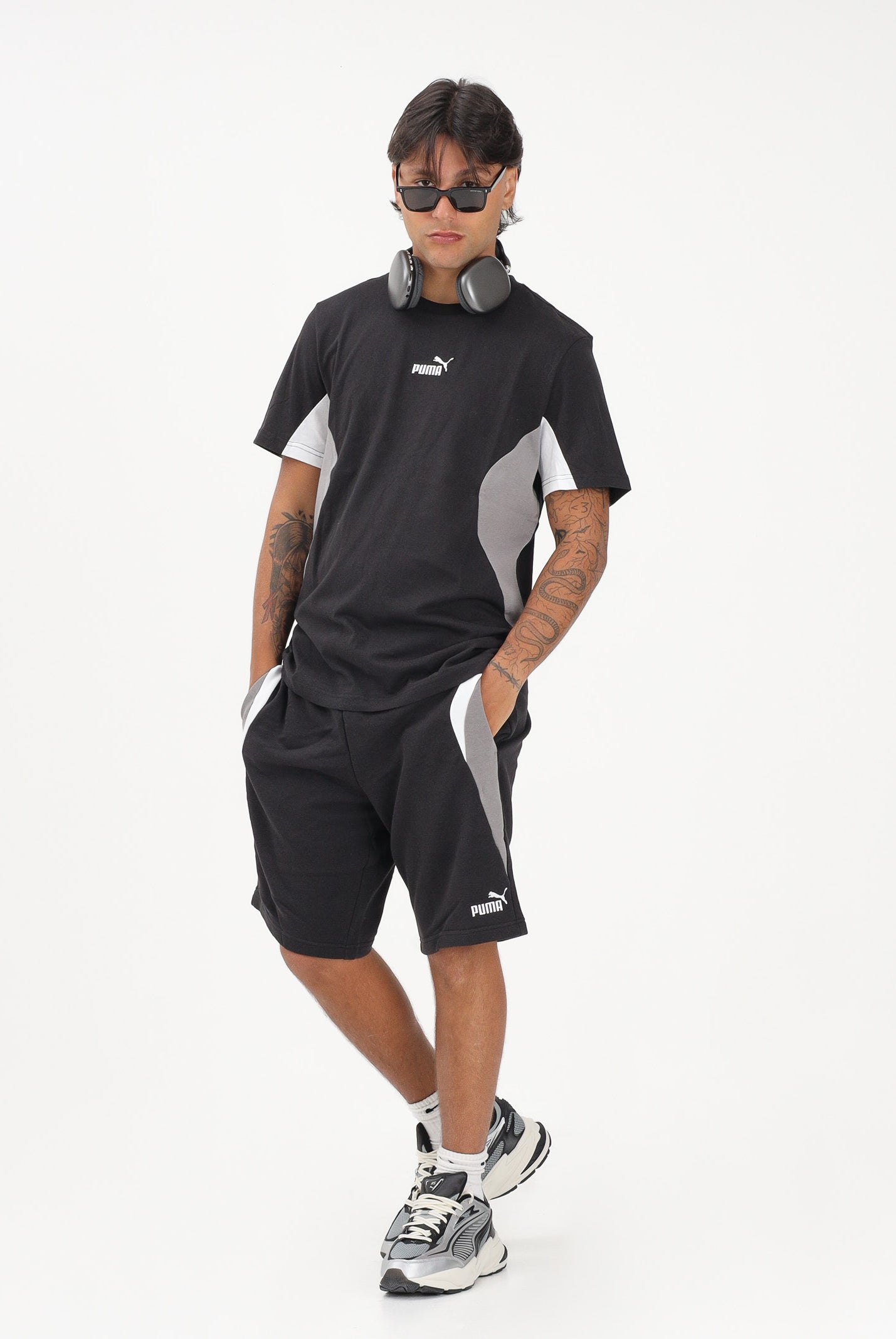 PUMA Shorts sportivo Essentials Block nero da uomo 691701 01 PUMA
