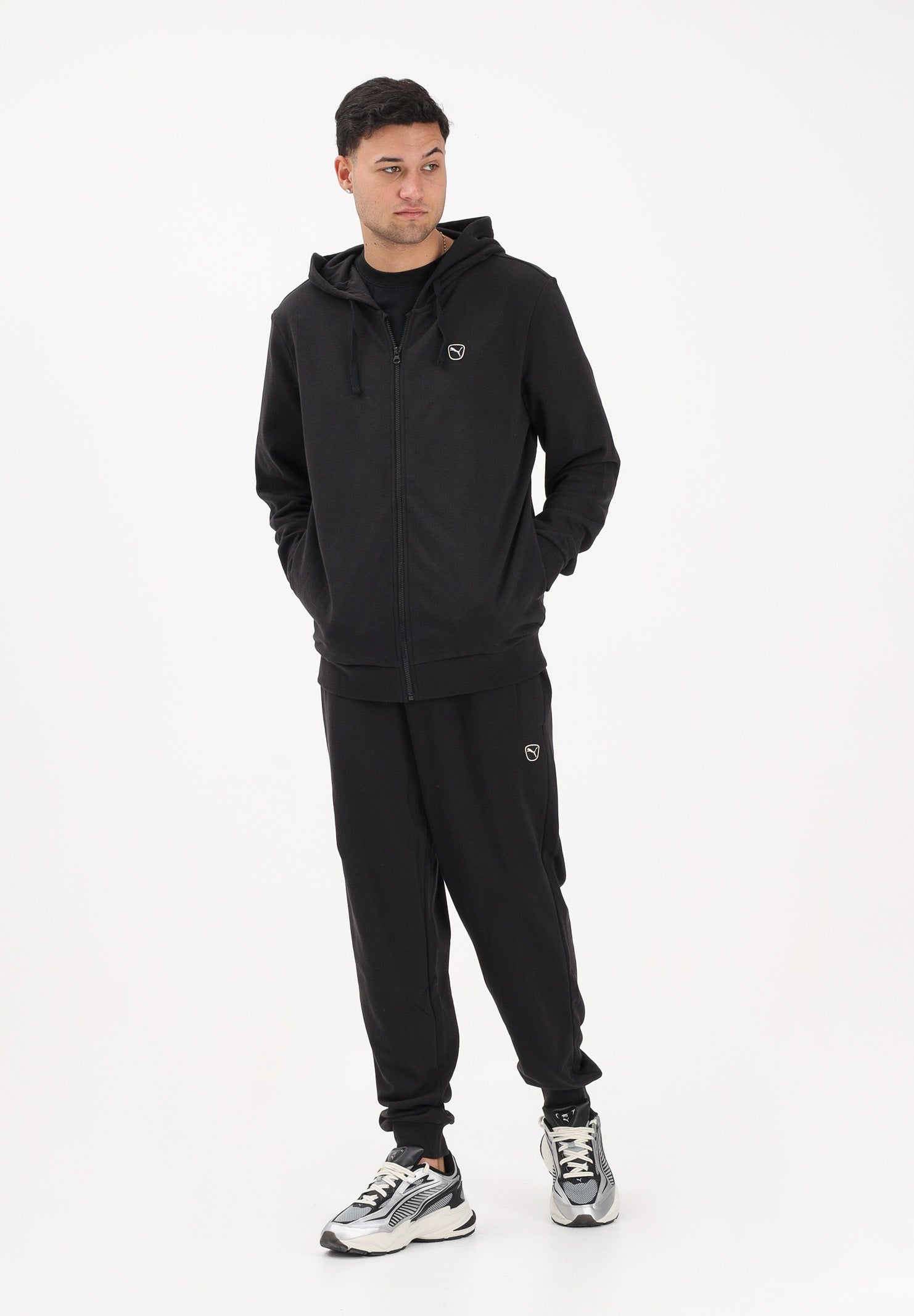 PUMA Tuta Essentials Elevated nera da uomo 691771 01 PUMA
