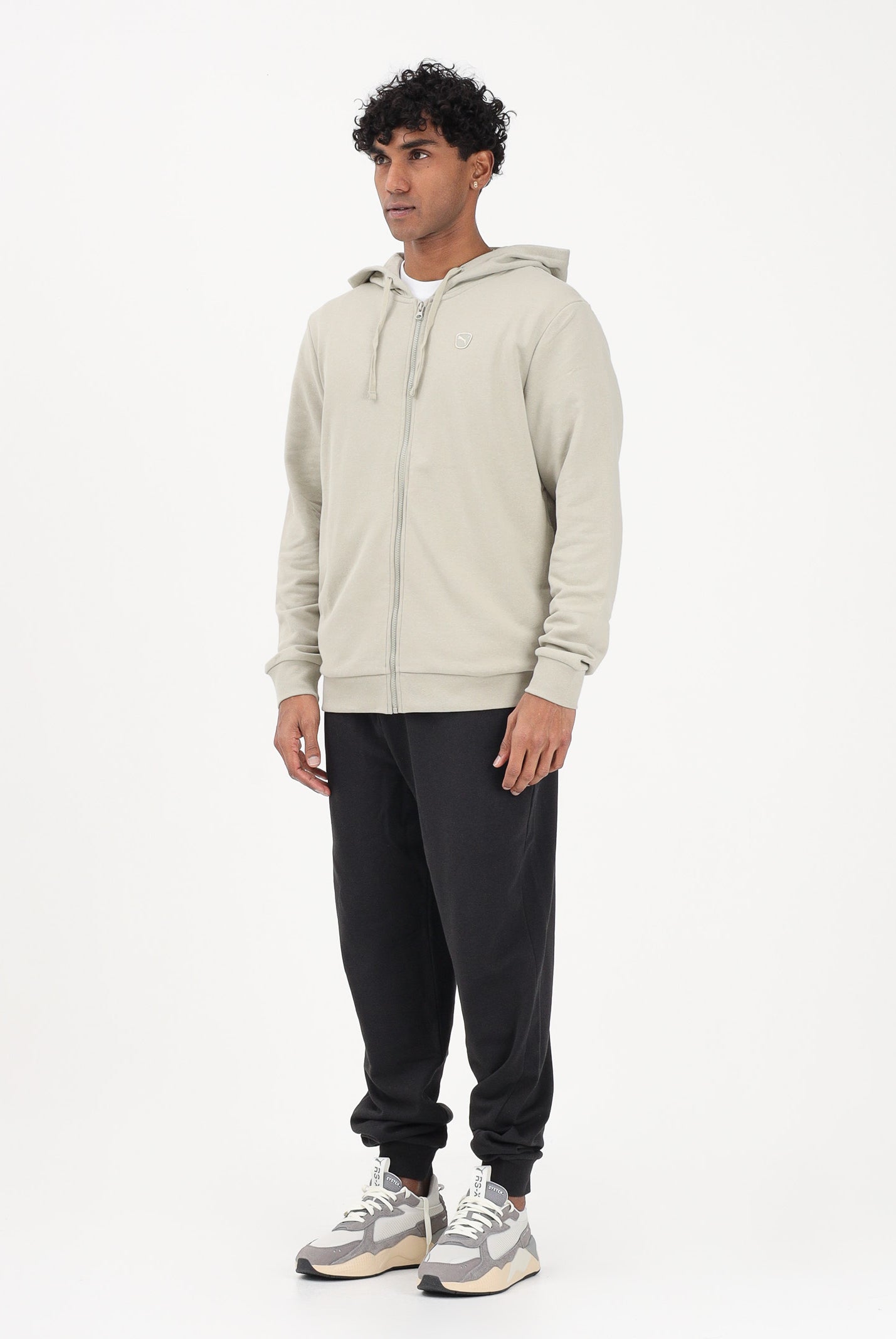 PUMA Tuta Essentials Elevated beige e nera da uomo 691771 61 PUMA