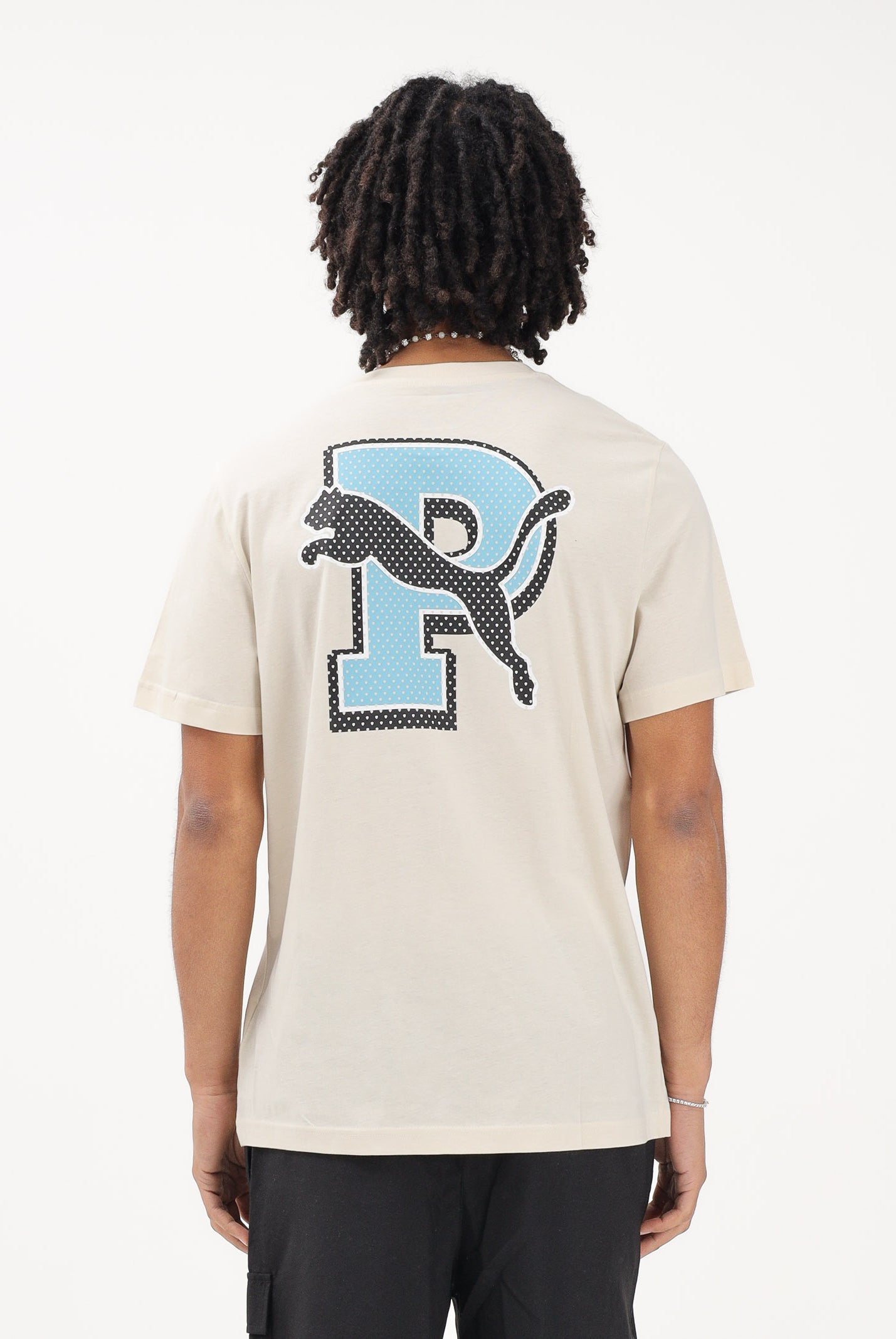 PUMA T-shirt a manica corta Graphic Varsity panna da uomo 691776 87 PUMA