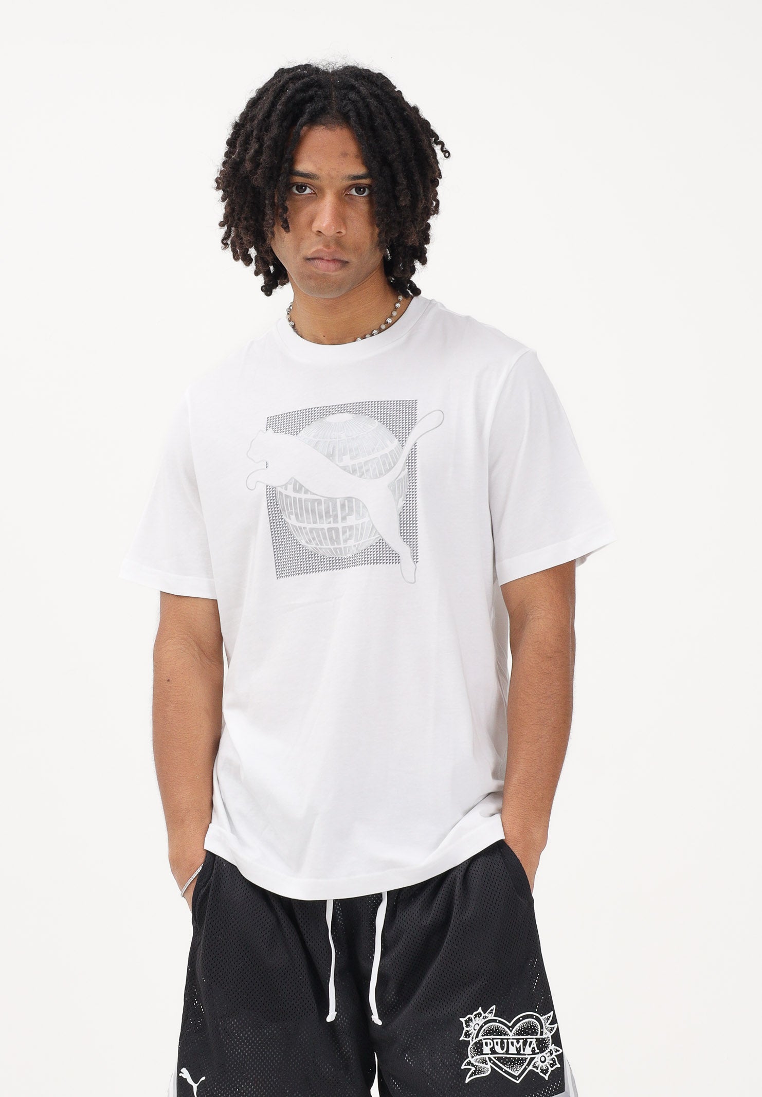 PUMA T-shirt a manica corta GRAPHICS bianca da uomo 691784 02 PUMA