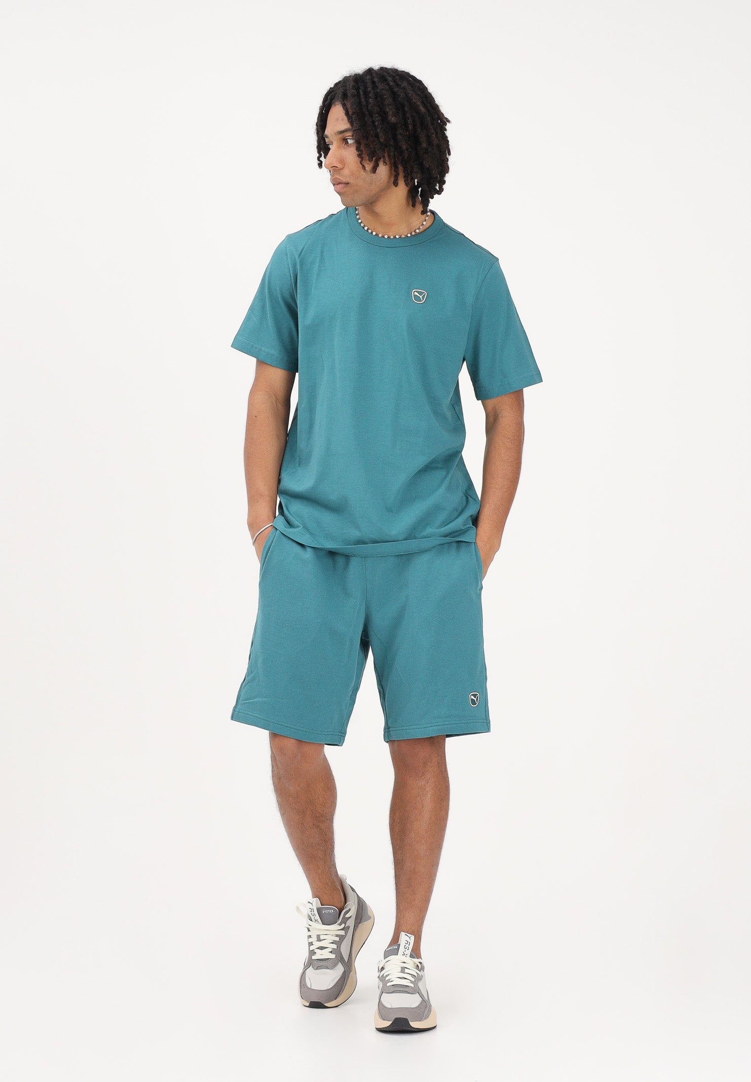 PUMA Shorts sportivo Essentials Elevated 9" turchese da uomo 692017 41 PUMA