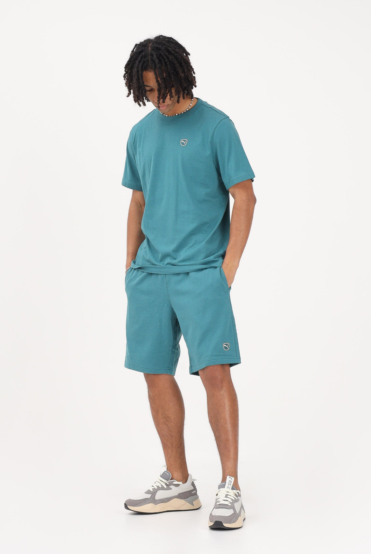 PUMA Shorts sportivo Essentials Elevated 9" turchese da uomo 692017 41 PUMA