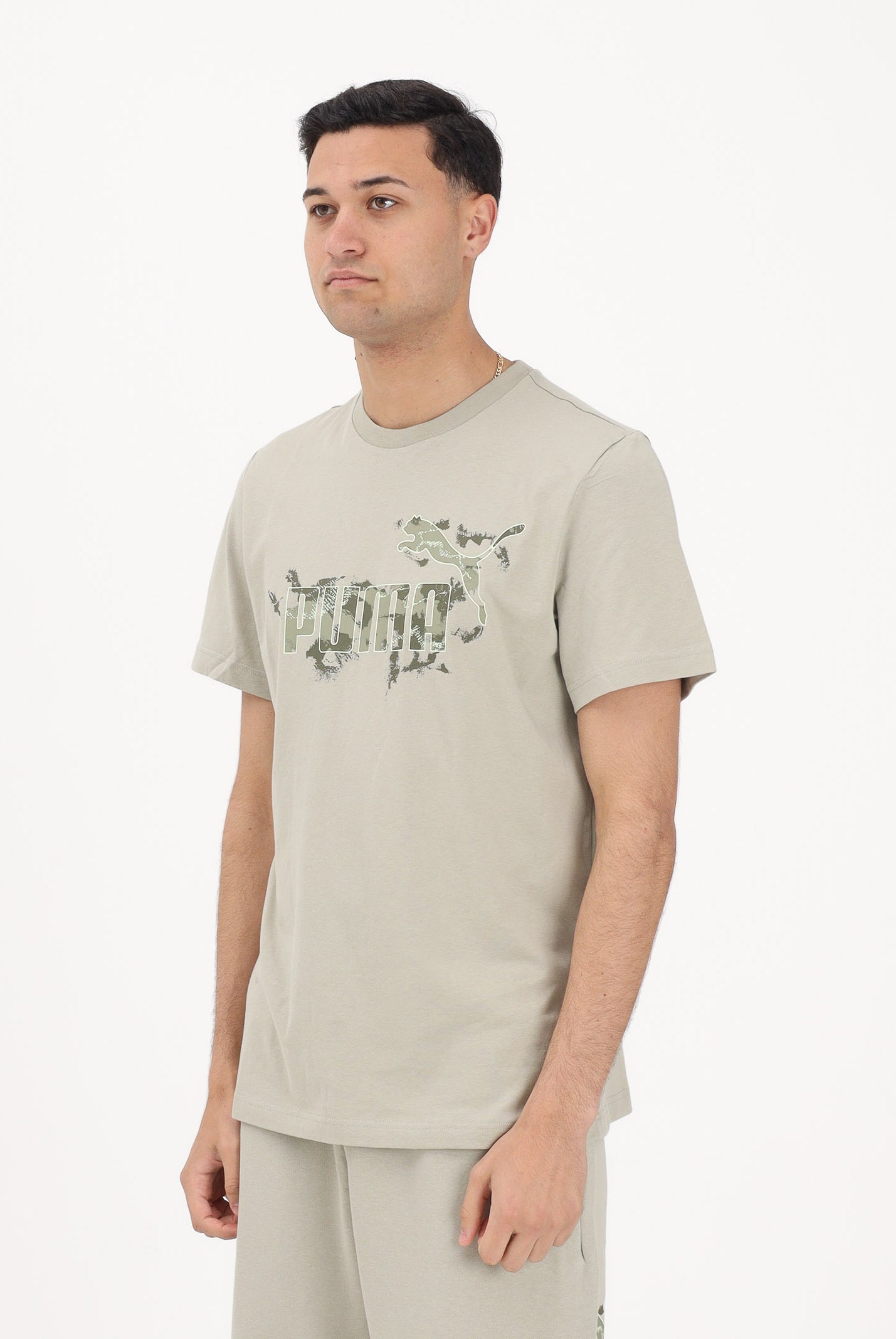 PUMA T-shirt a manica corta Camo beige da uomo 692034 61 PUMA