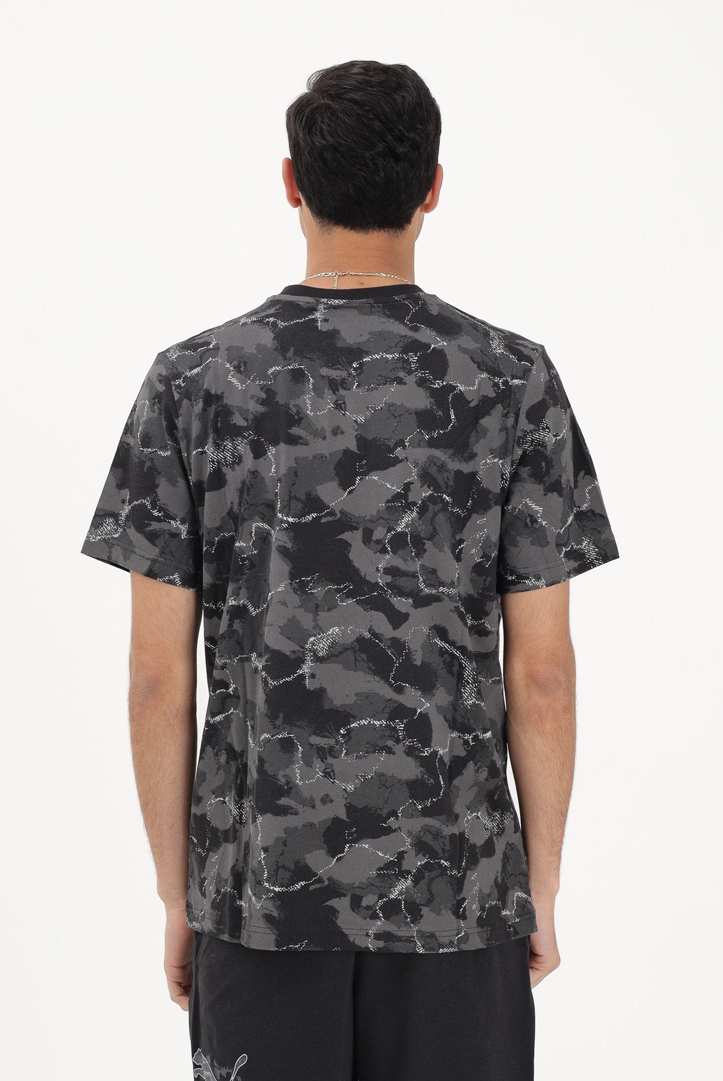 PUMA T-shirt a manica corta Essentials Camo nera da uomo 692035 01 PUMA
