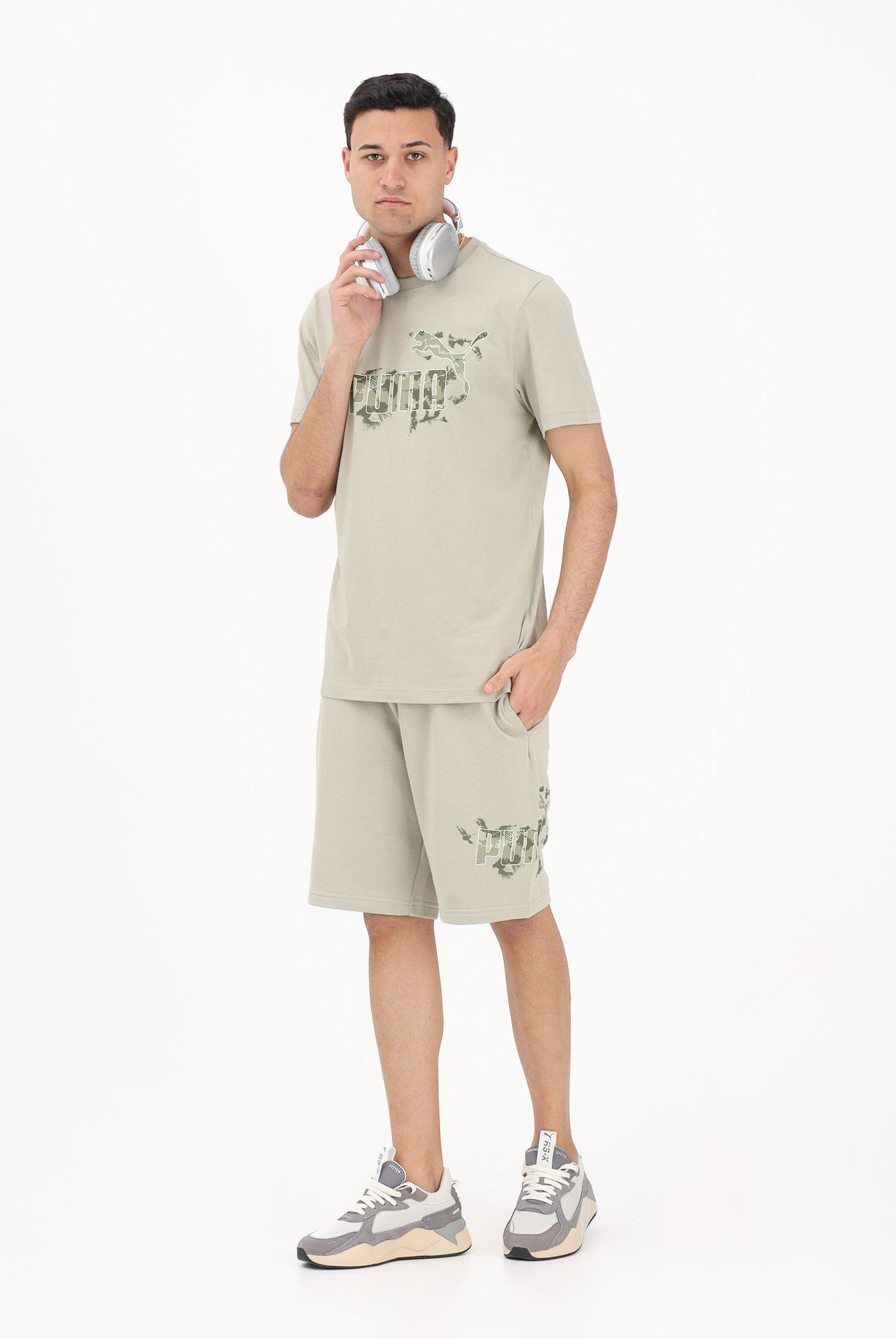 PUMA Shorts sportivo Camo 10" beige da uomo 692038 61 PUMA