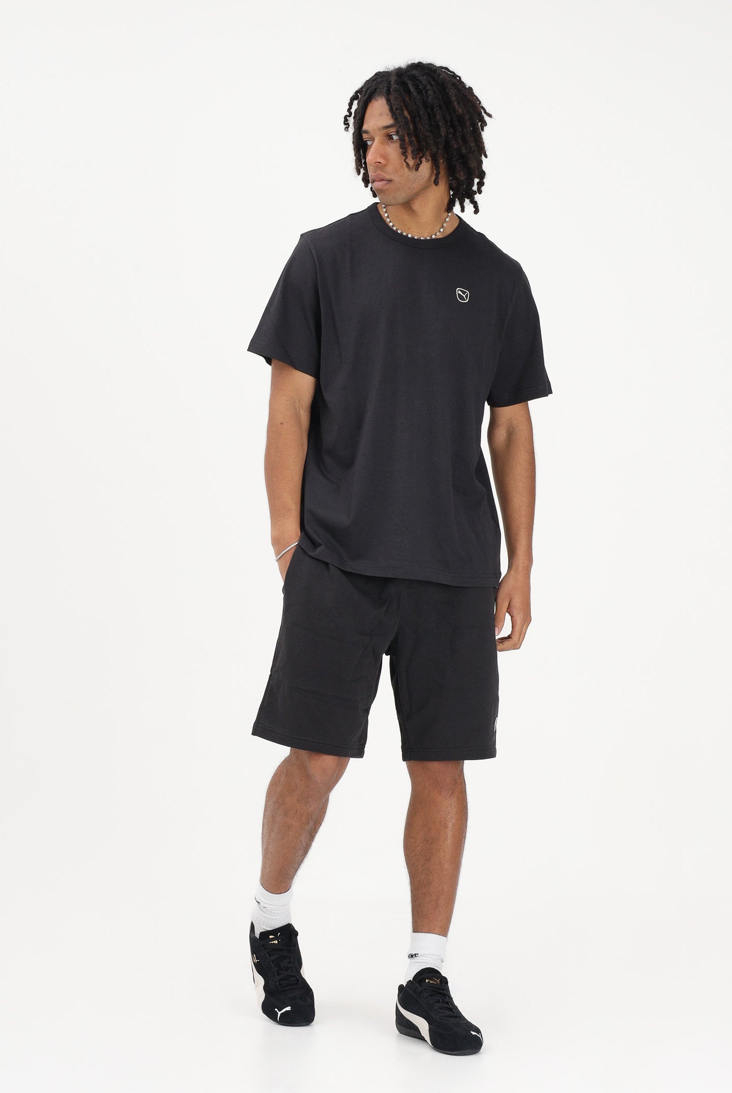 PUMA T-shirt a manica corta Essentials Elevated nera da uomo 692054 01 PUMA