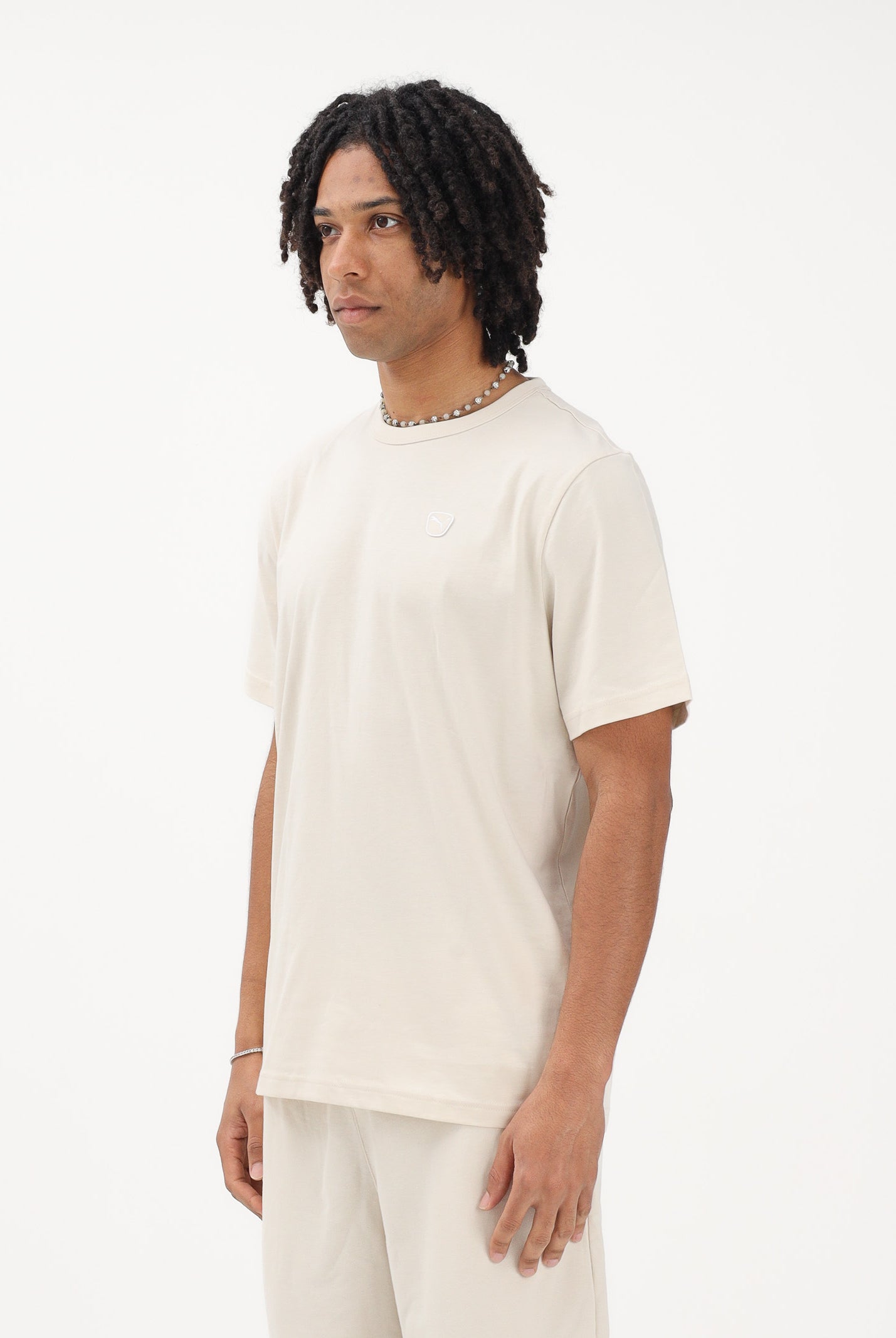 PUMA T-shirt a manica corta Essentials Elevated beige da uomo 692054 87 PUMA