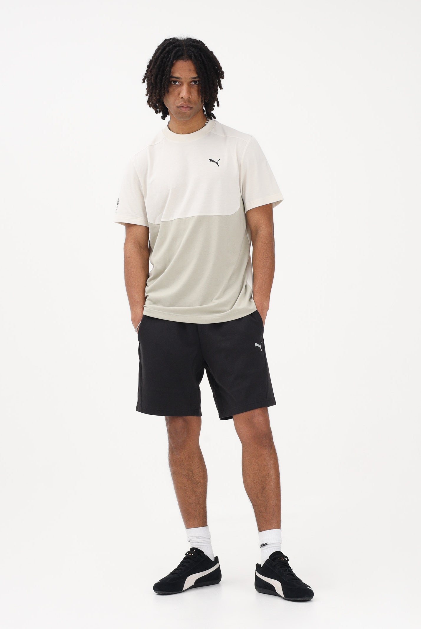 PUMA T-shirt a manica corta PUMATECH panna e verde da uomo 692180 87 PUMA