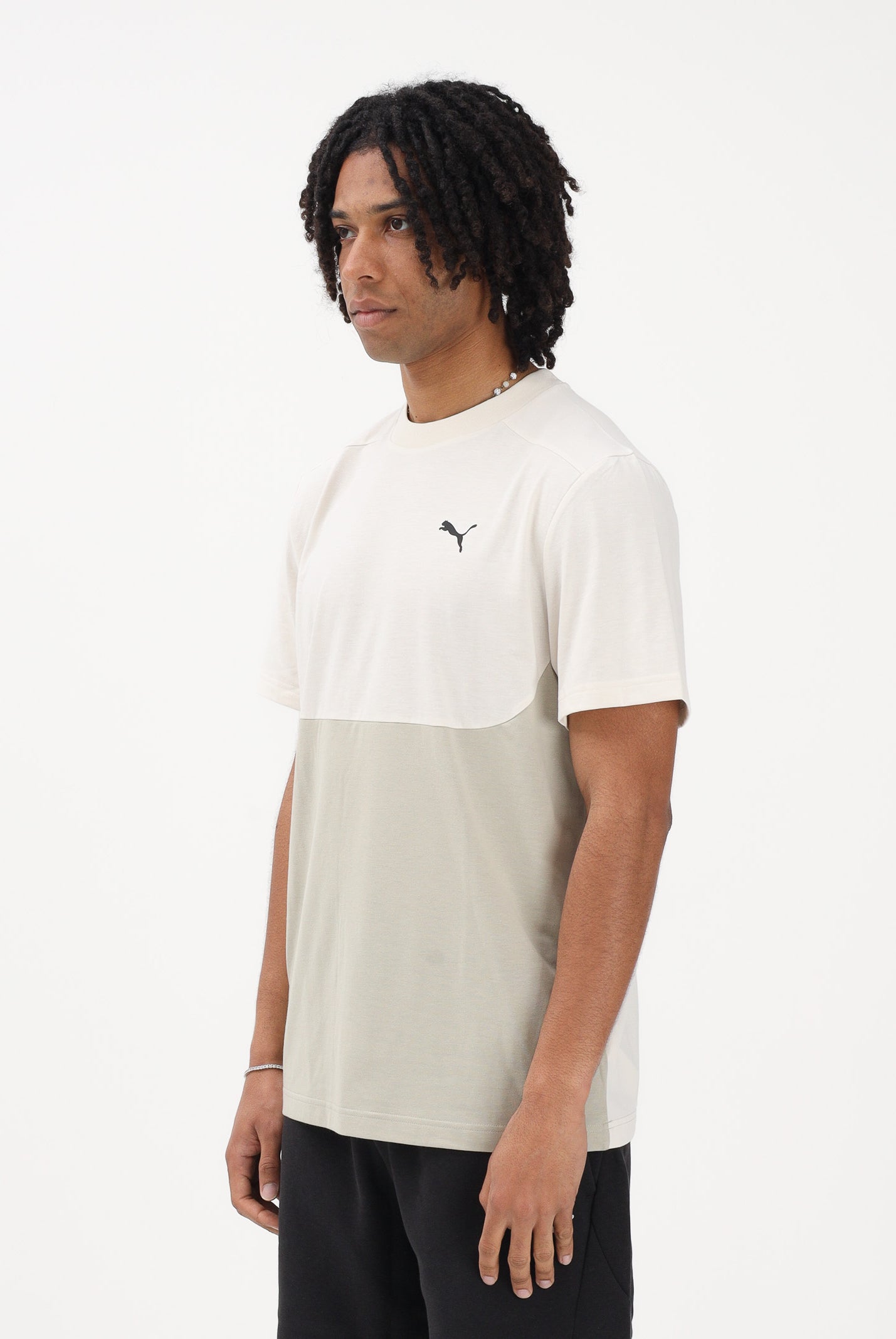 PUMA T-shirt a manica corta PUMATECH panna e verde da uomo 692180 87 PUMA