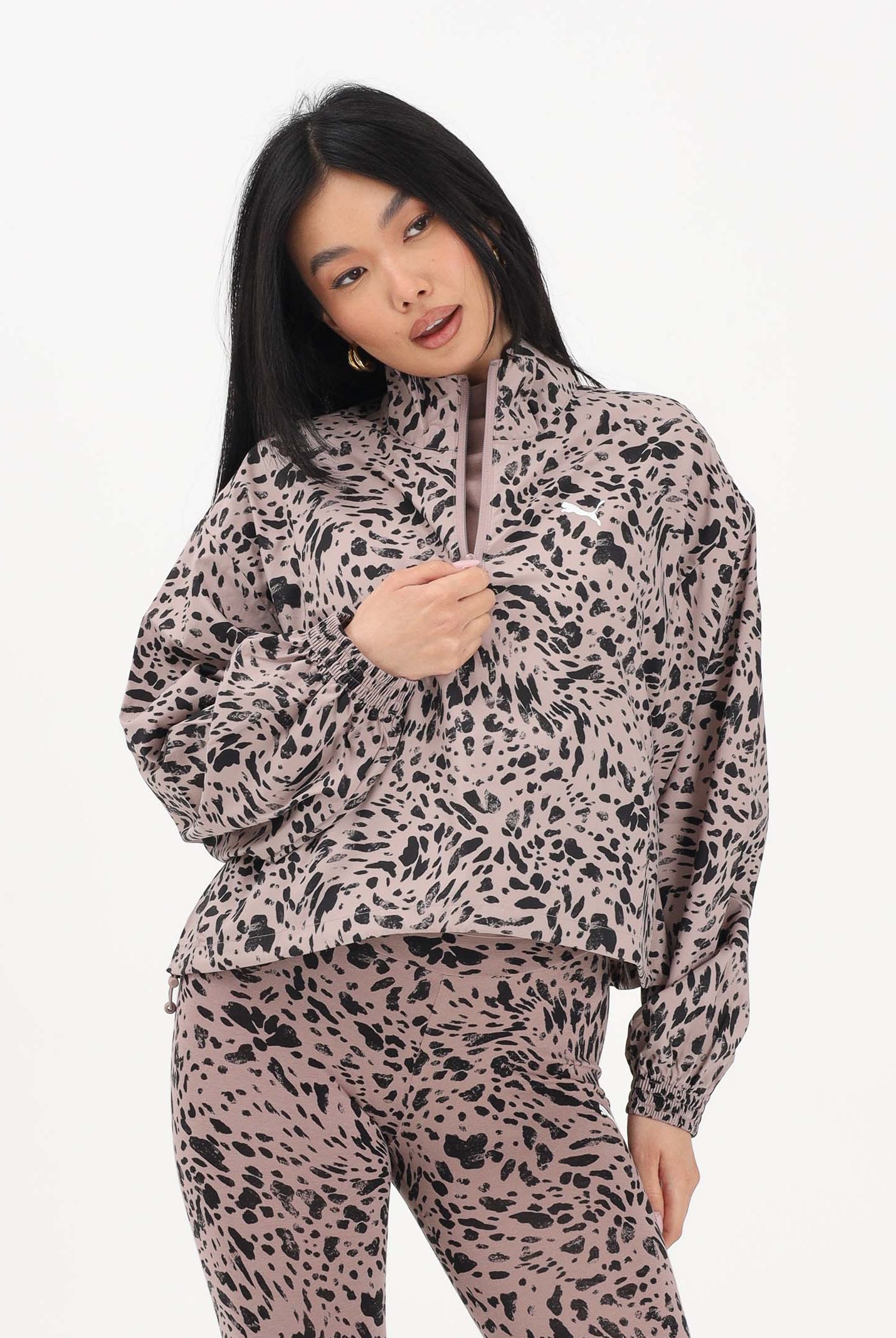 PUMA Giacca a vento Essentials Animal Print rosa da donna 692465 88 PUMA