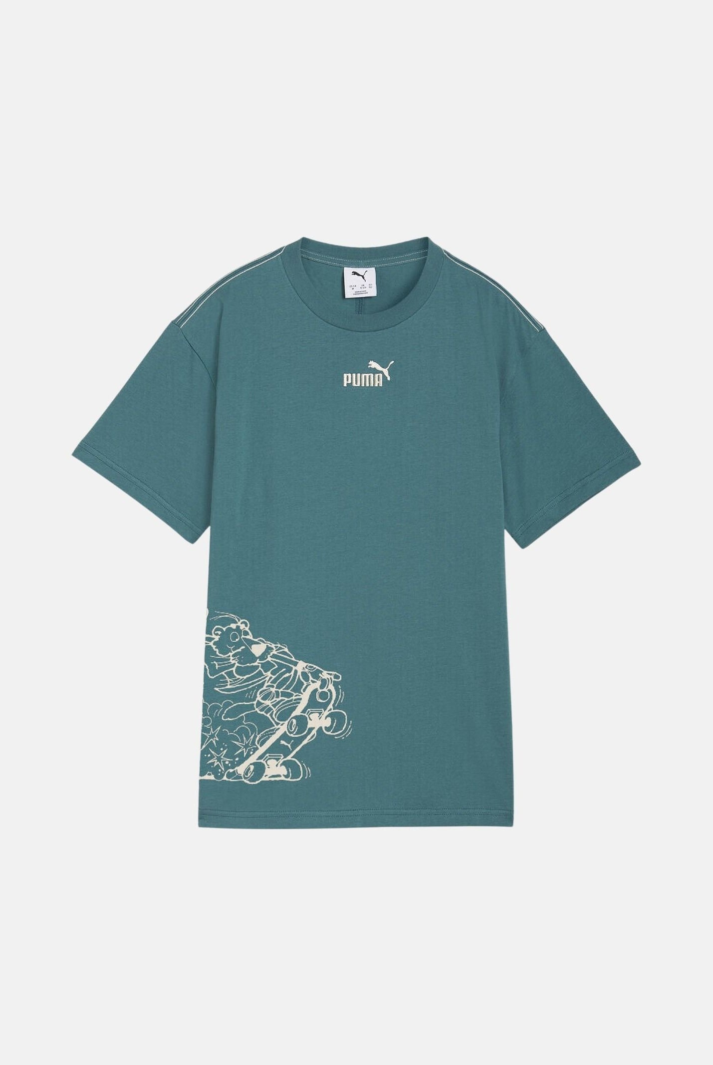 PUMA T-shirt a manica corta Graphic verde petrolio per bambino e bambina 692610 41 PUMA