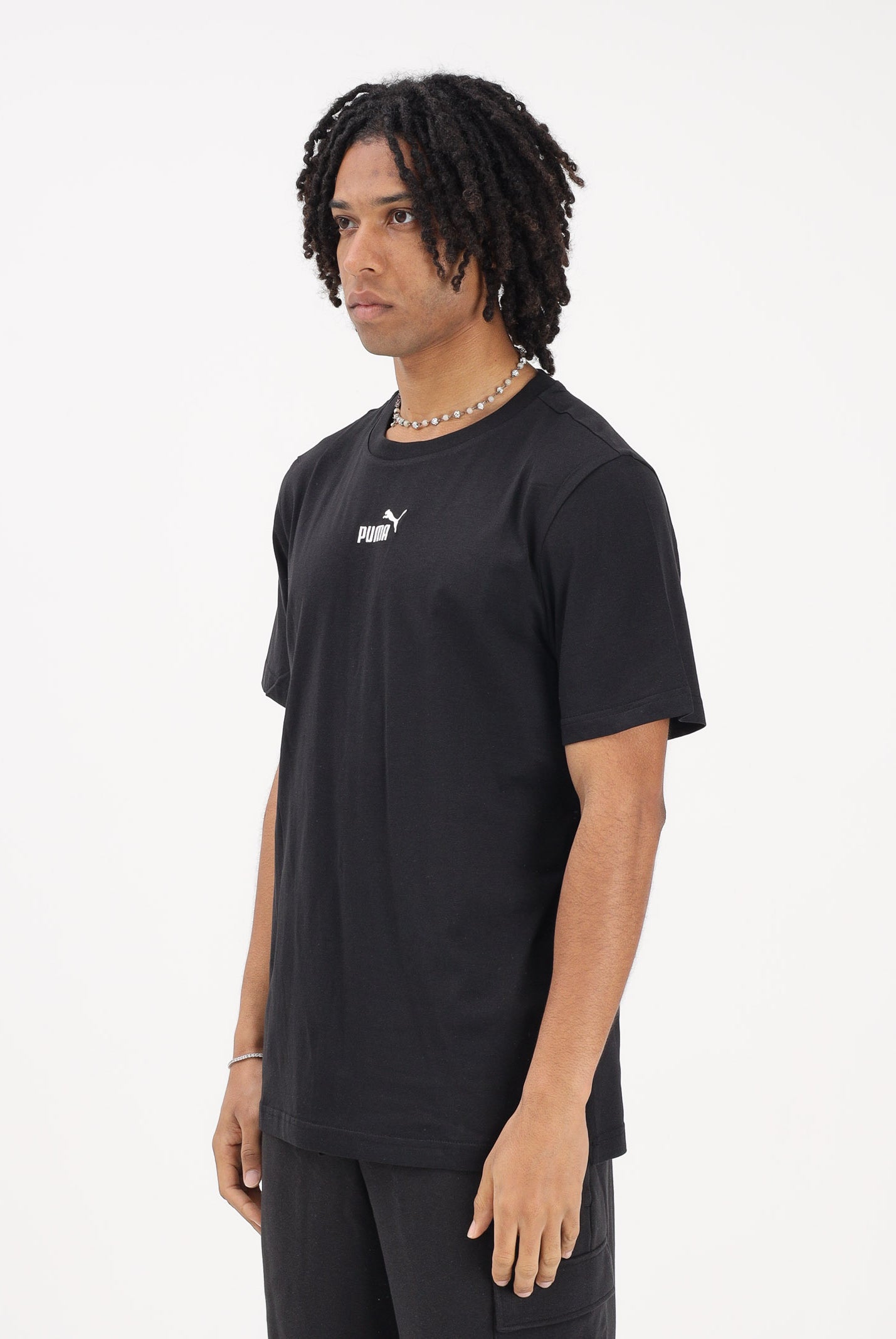 PUMA T-shirt a manica corta Essentials nera da uomo 692912 01 PUMA