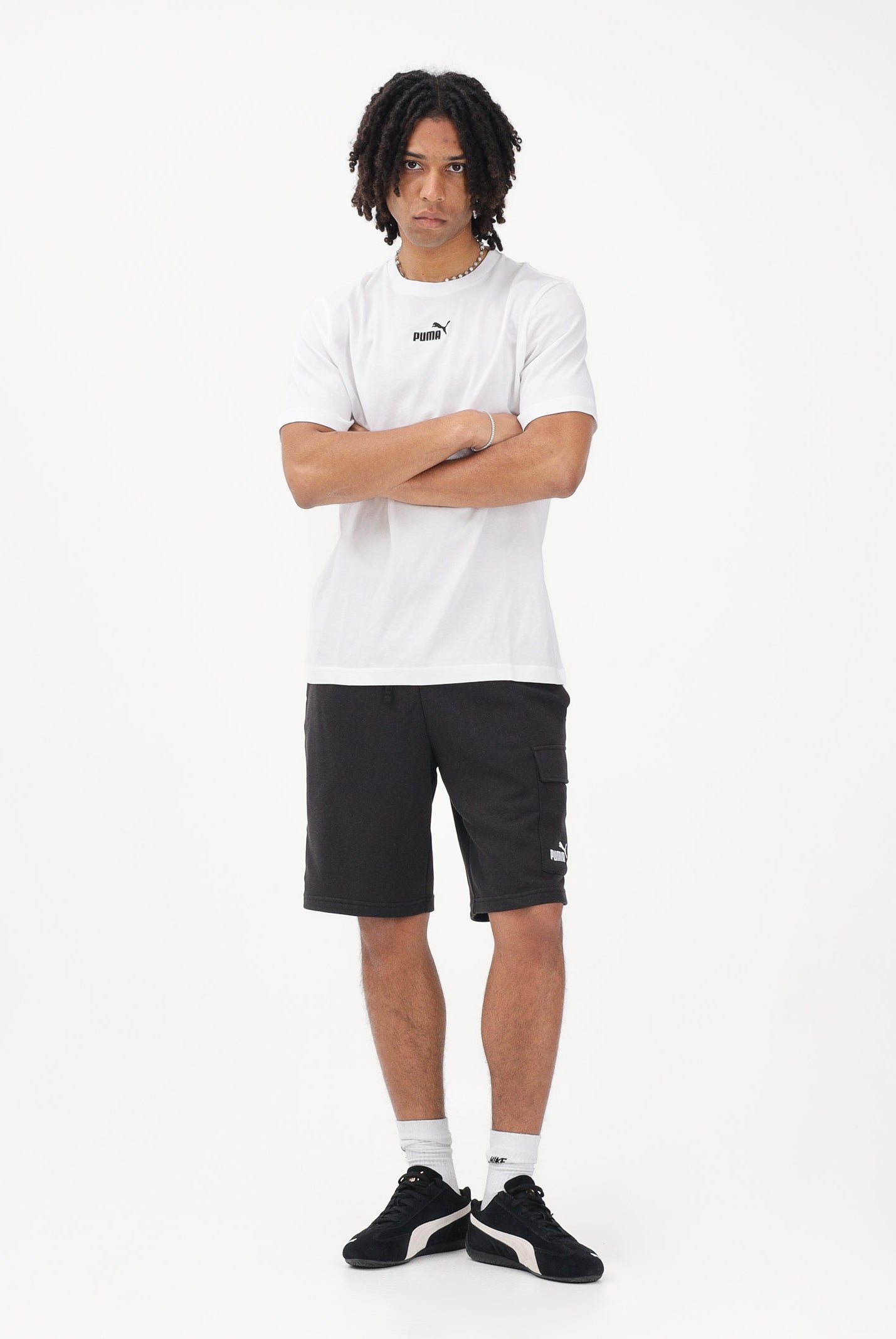 PUMA T-shirt a manica corta Essentials bianca da uomo 692912 02 PUMA