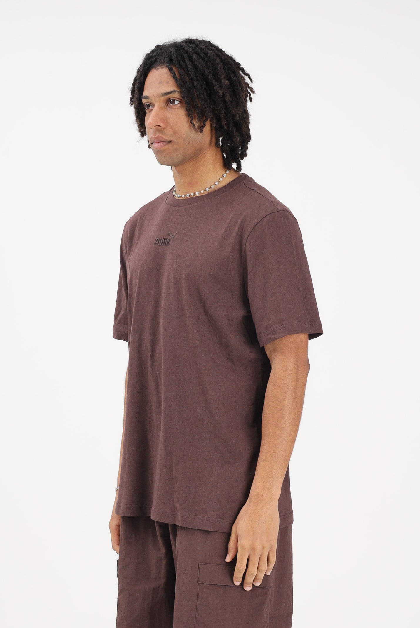 PUMA T-shirt a manica corta Essentials marrone da uomo 692912 31 PUMA