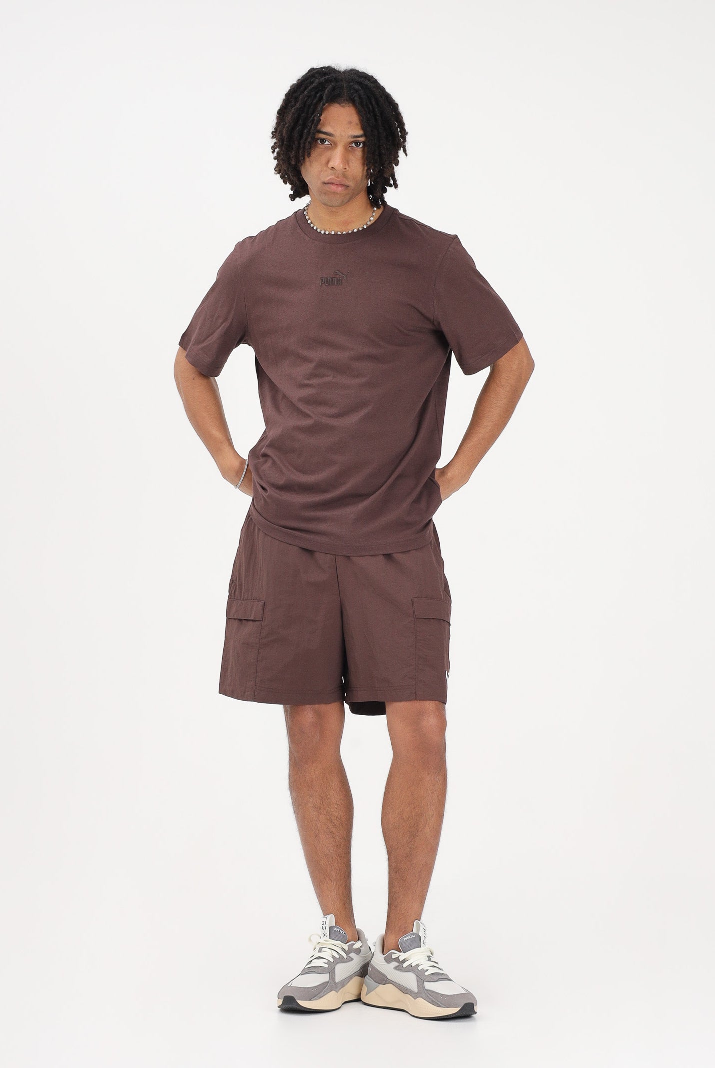 PUMA T-shirt a manica corta Essentials marrone da uomo 692912 31 PUMA
