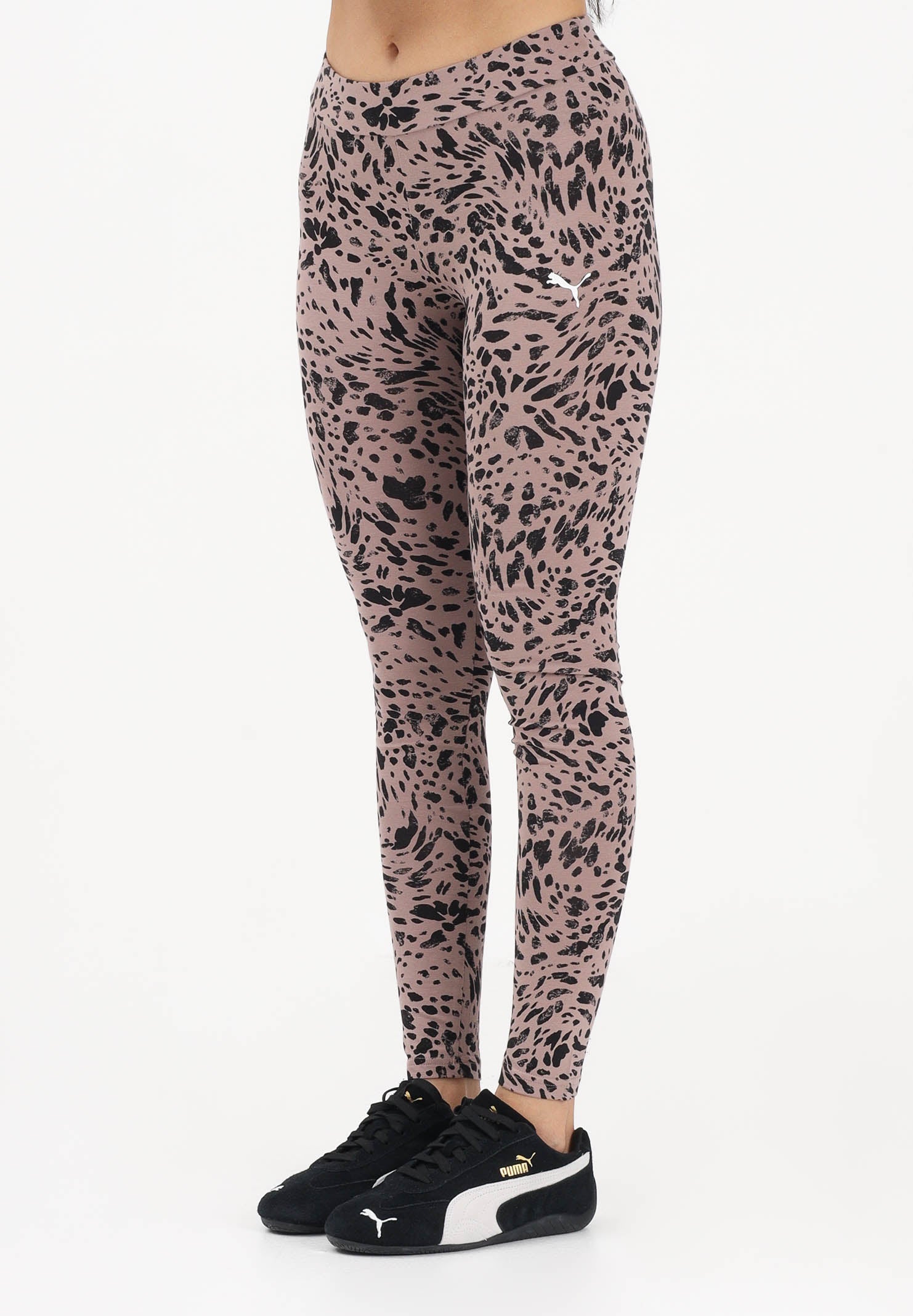 PUMA Leggings sportivo Essentials Graphics Animal Printed rosa da donna 693840 88 PUMA