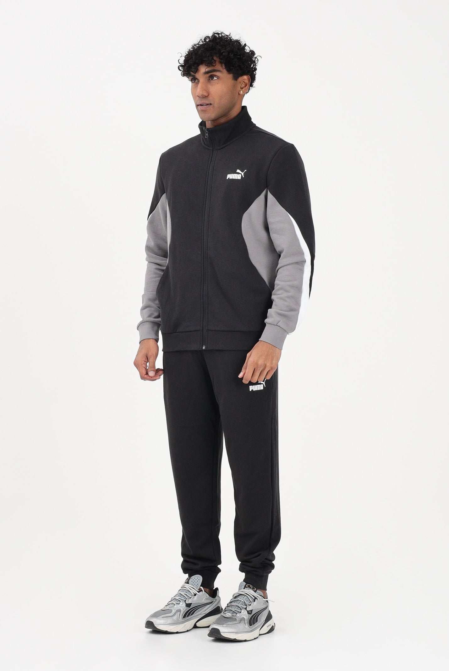 PUMA Tuta Essentials Block nera da uomo 694658 01 PUMA