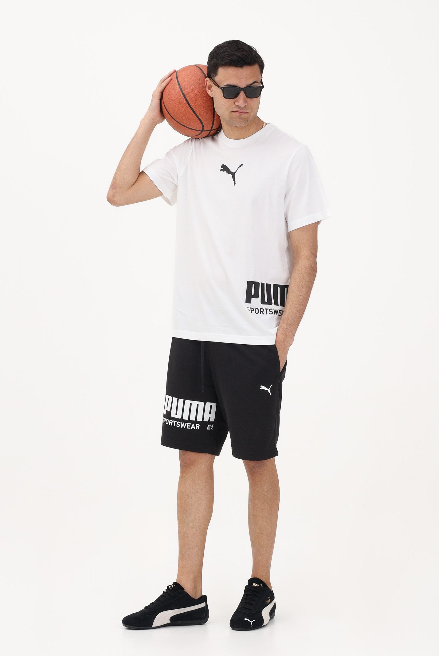 PUMA T-shirt a manica corta PUMA Sport Graphic Relaxed bianca da uomo 694673 02 PUMA