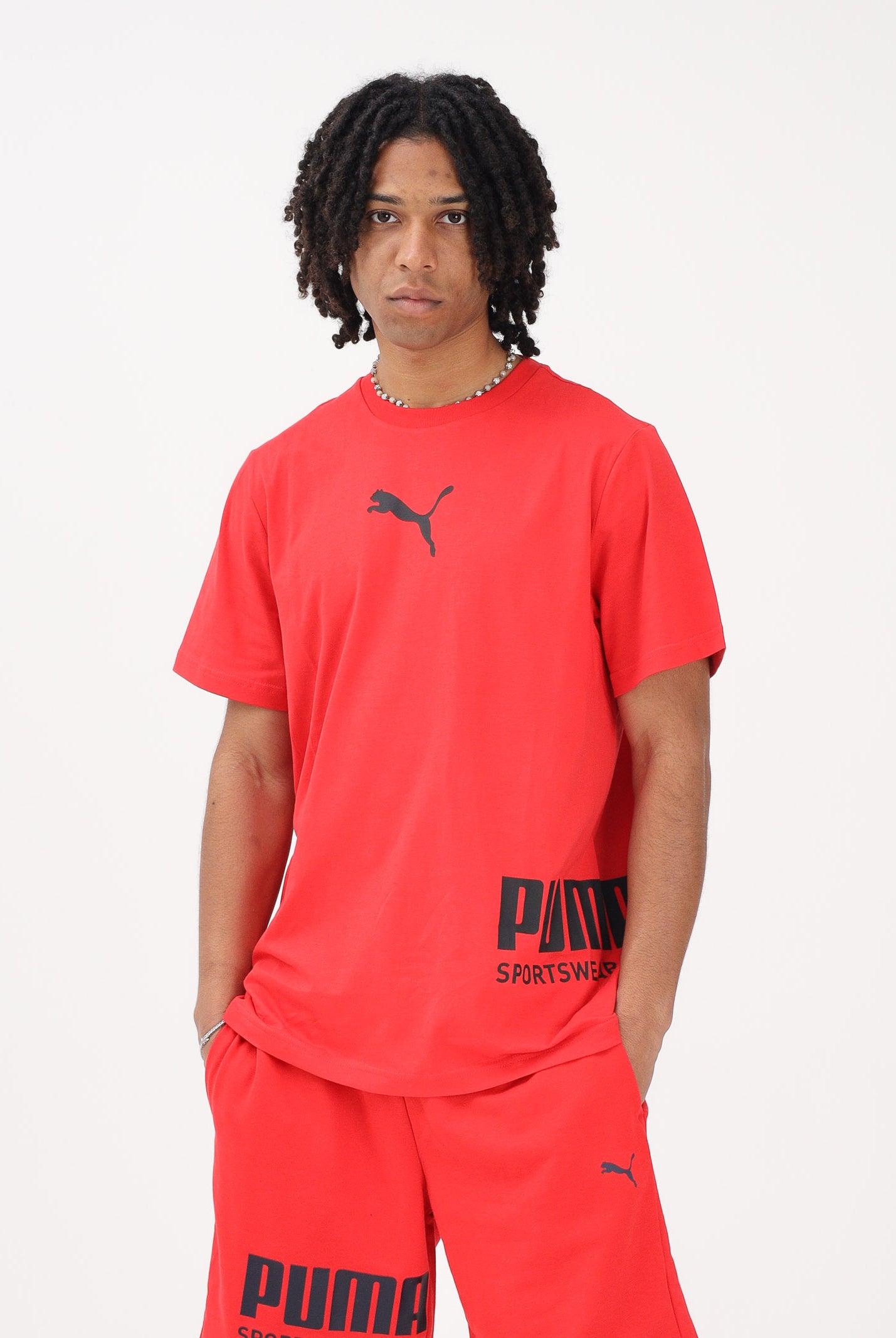 PUMA T-shirt a manica corta PUMA Sport Graphic Relaxed rossa da uomo 694673 11 PUMA