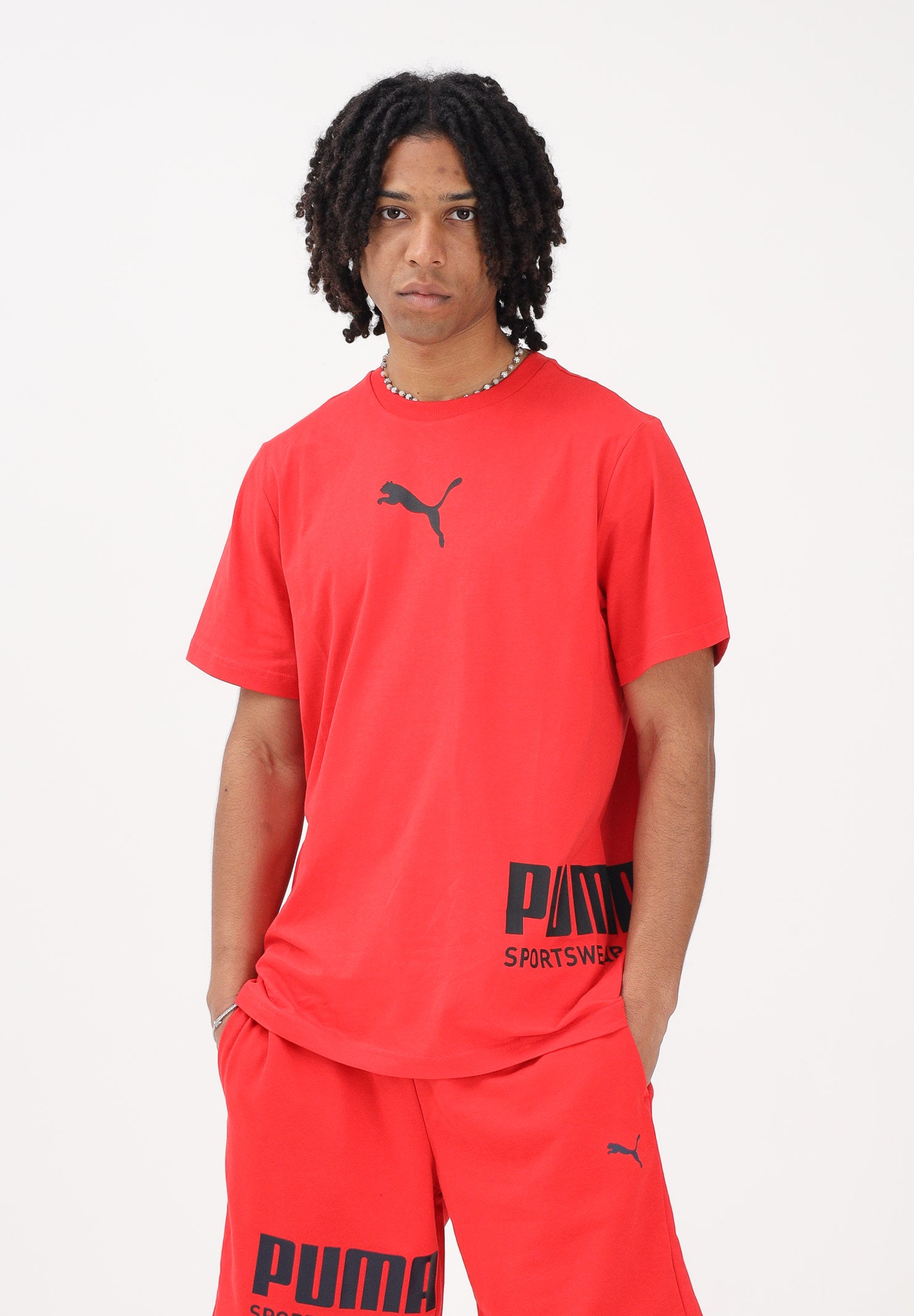 PUMA T-shirt a manica corta PUMA Sport Graphic Relaxed rossa da uomo 694673 11 PUMA