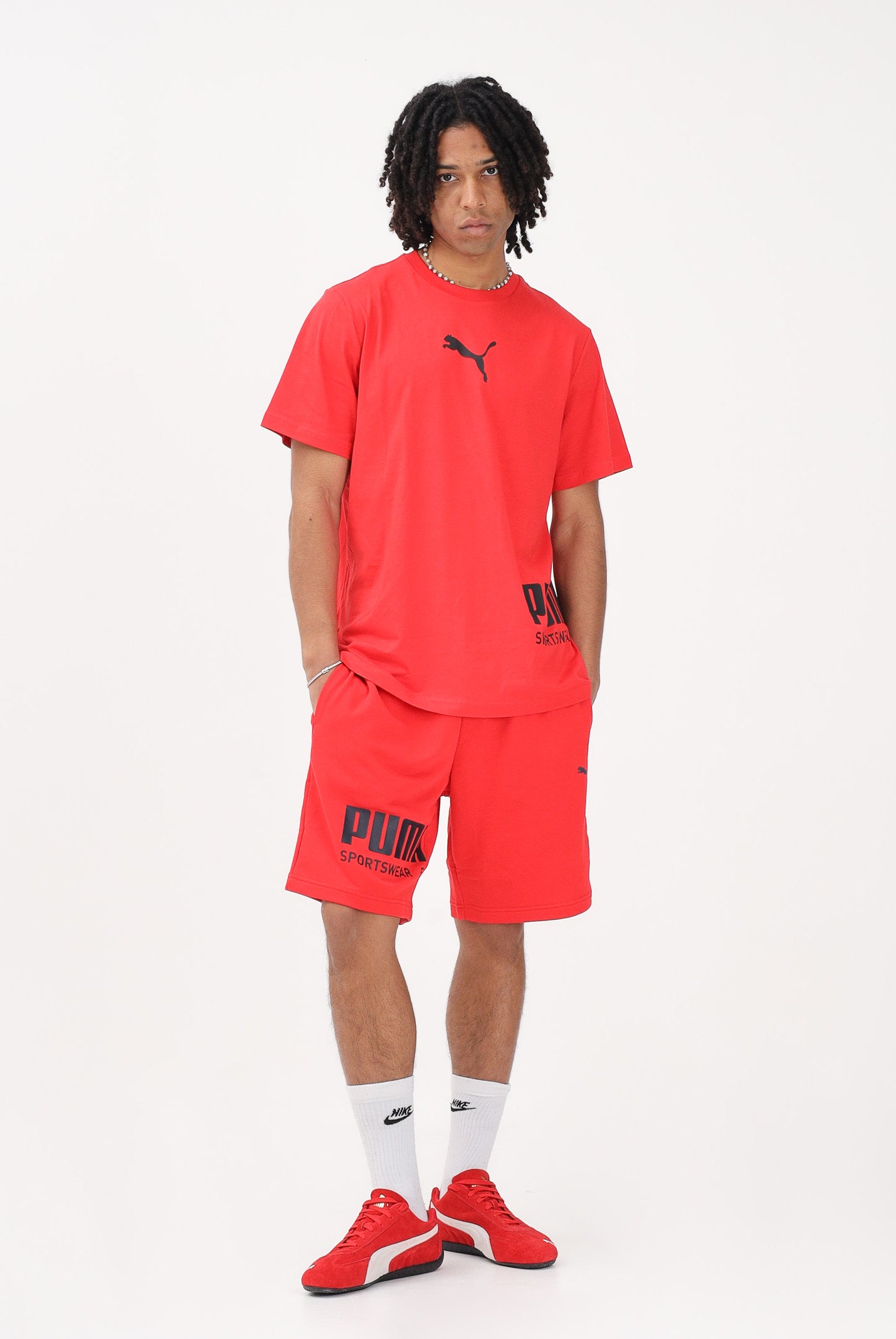 PUMA T-shirt a manica corta PUMA Sport Graphic Relaxed rossa da uomo 694673 11 PUMA